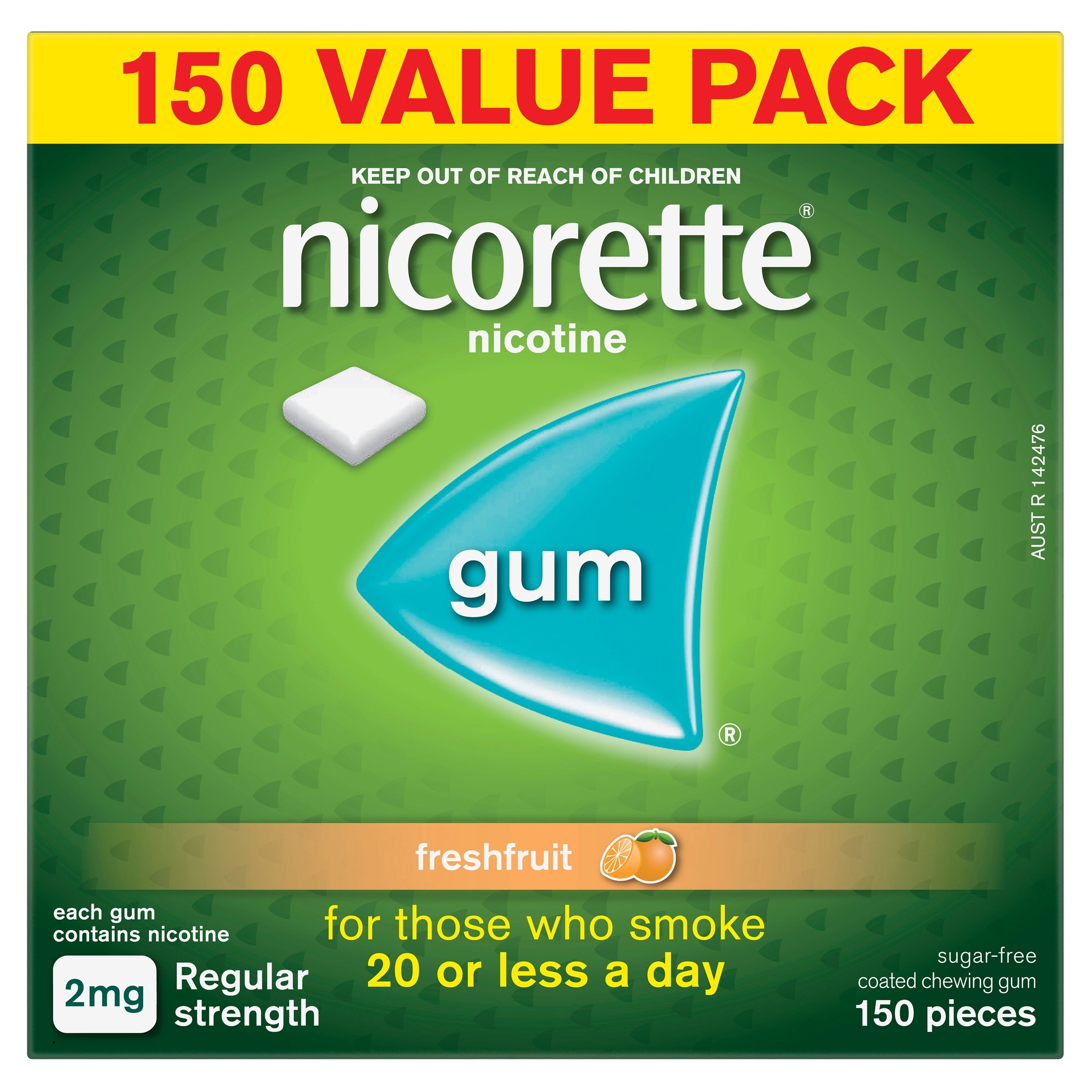Nicorette Gum Freshfruit 2mg 150 pieces - Image 1