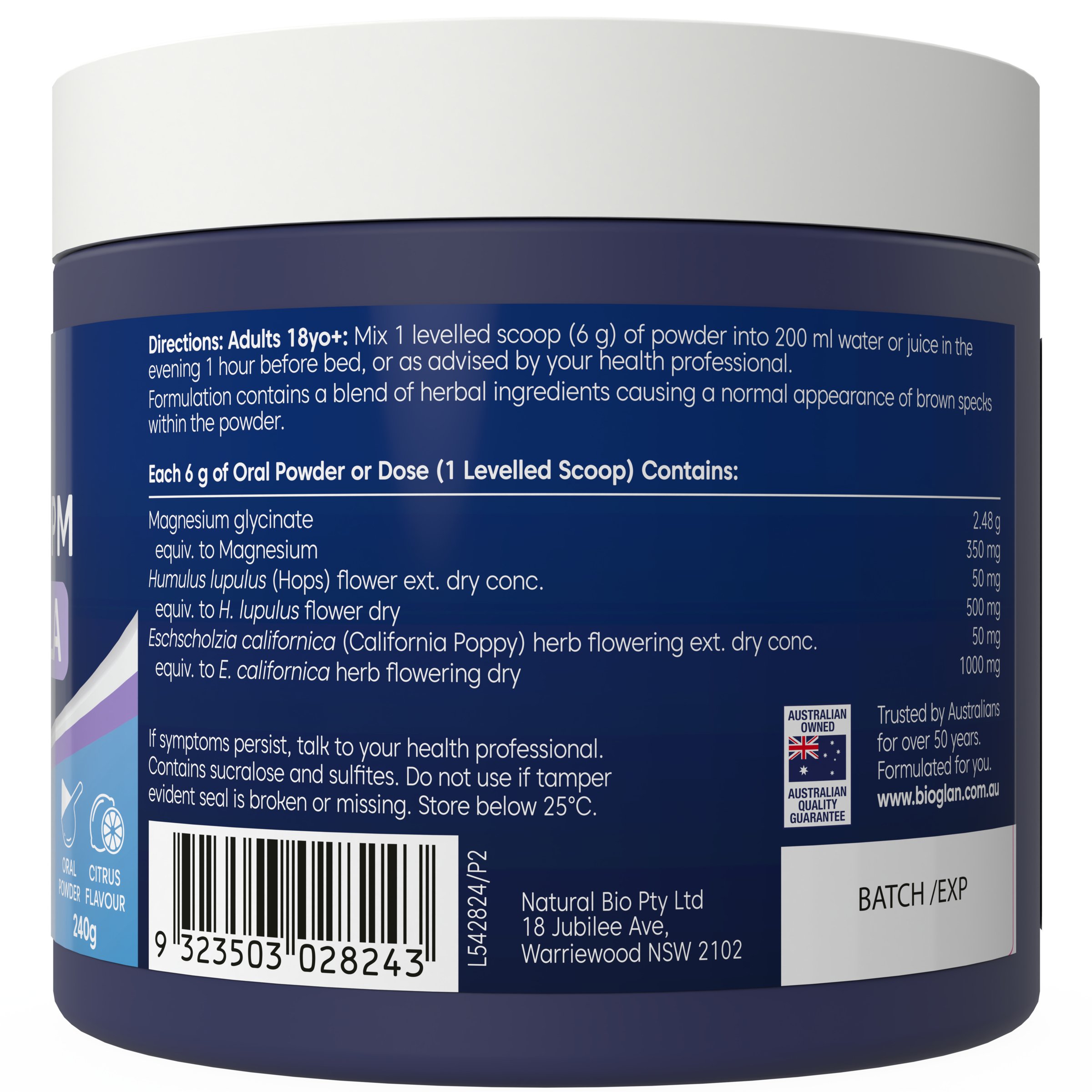 Bioglan Active Magnesium PM 240g - Image 2