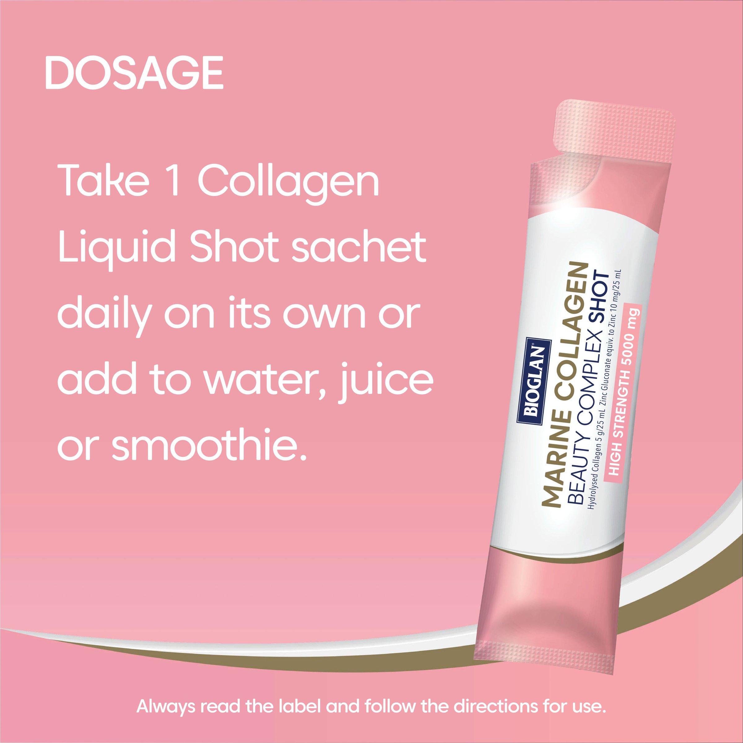 Bioglan Marine Collagen Beauty Complex Shots 25ml - 15 sachets - Image 6