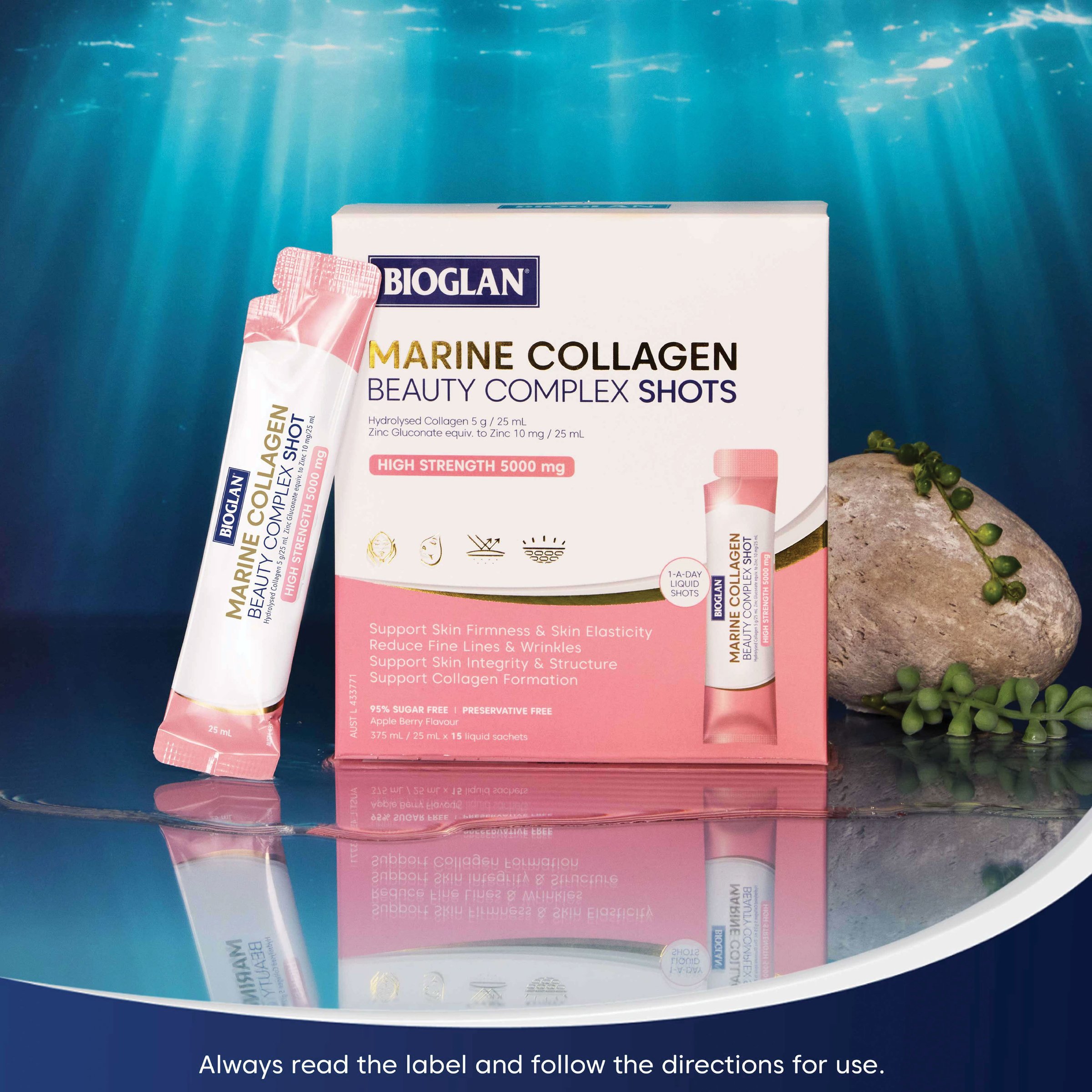 Bioglan Marine Collagen Beauty Complex Shots 25ml - 15 sachets - Image 10