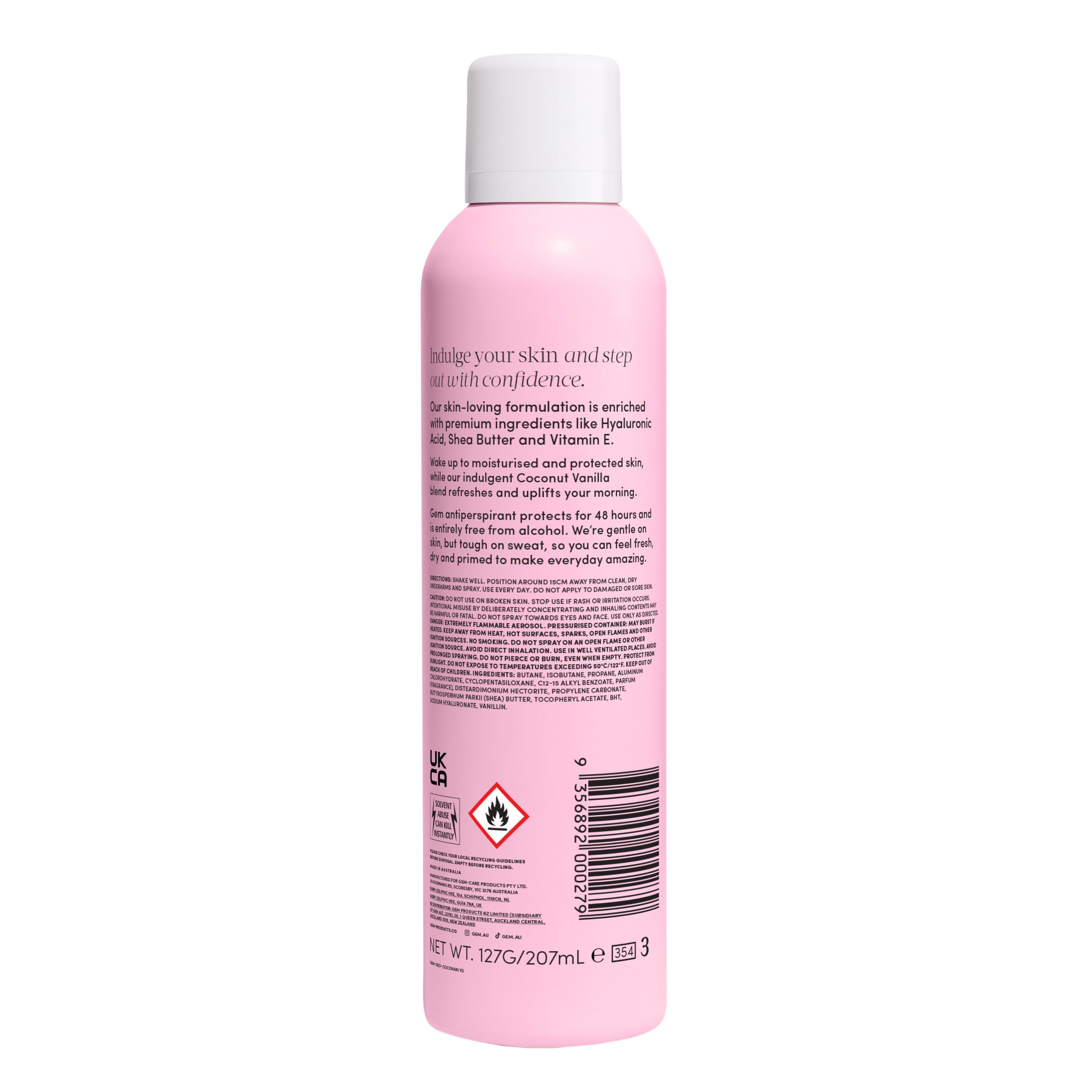 Gem Deodorant Coconut Vanilla 127g - Image 2