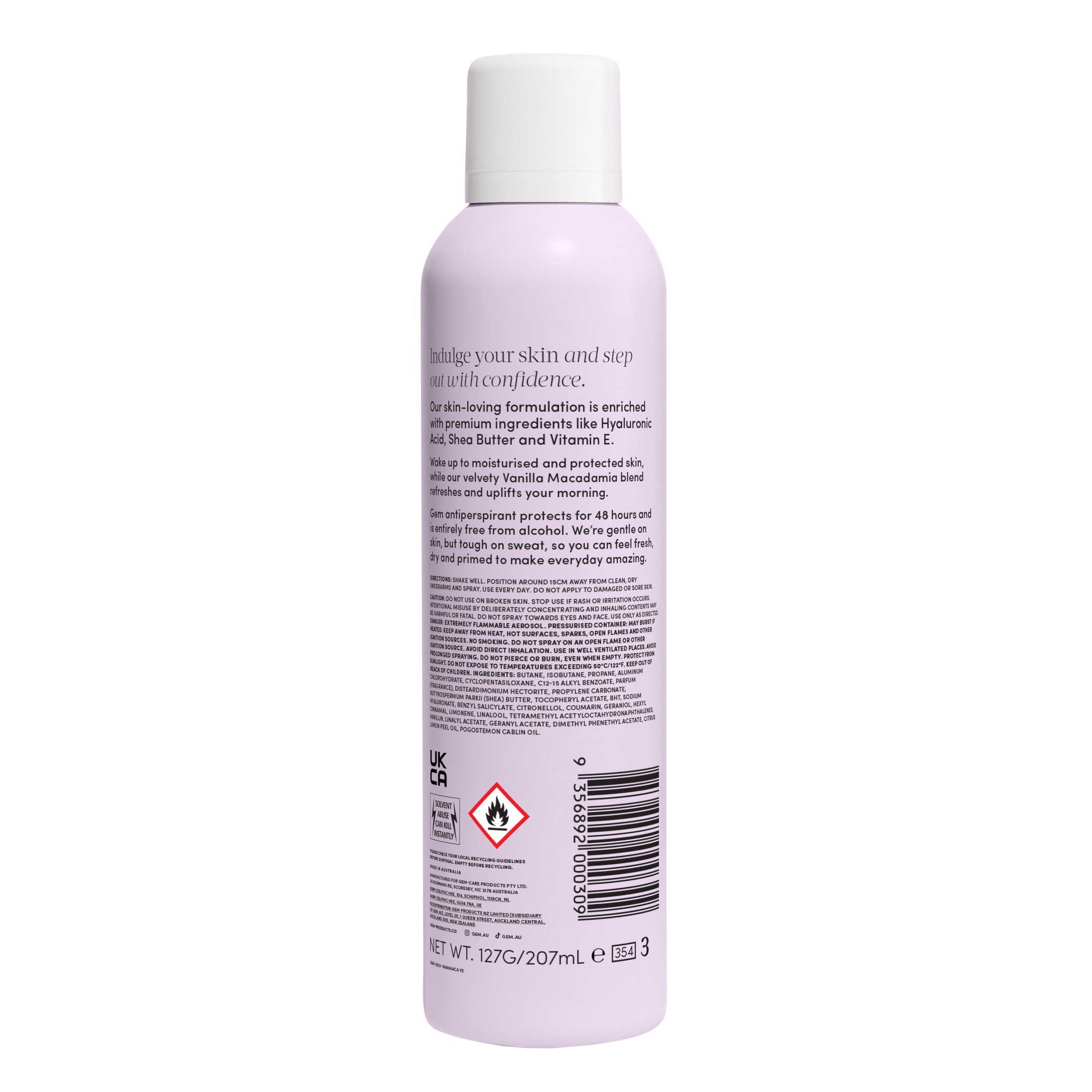 Gem Deodorant Vanilla Macadamia 127g - Image 2