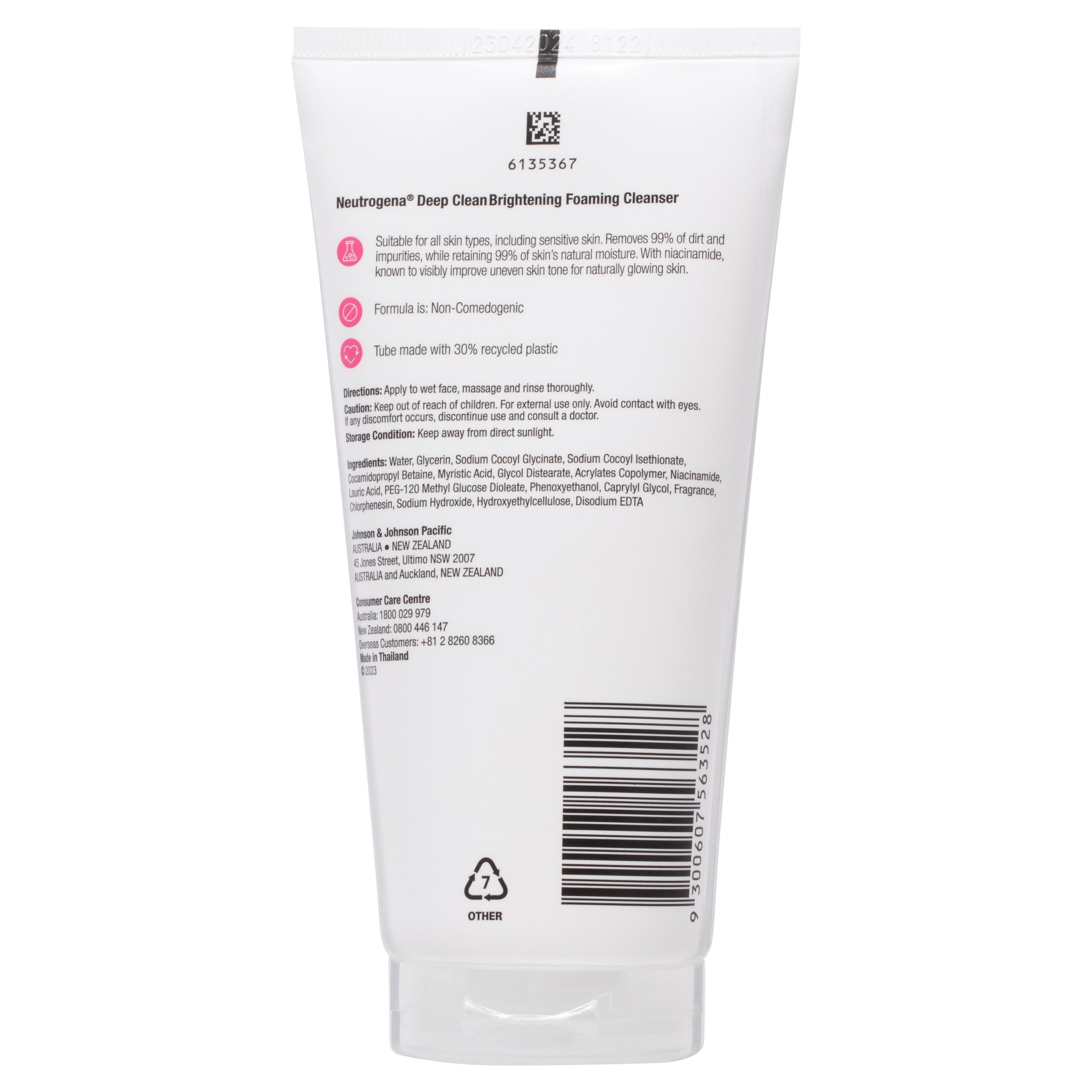 Neutrogena Deep Clean Brightening Foaming Cleanser 150g - Image 2