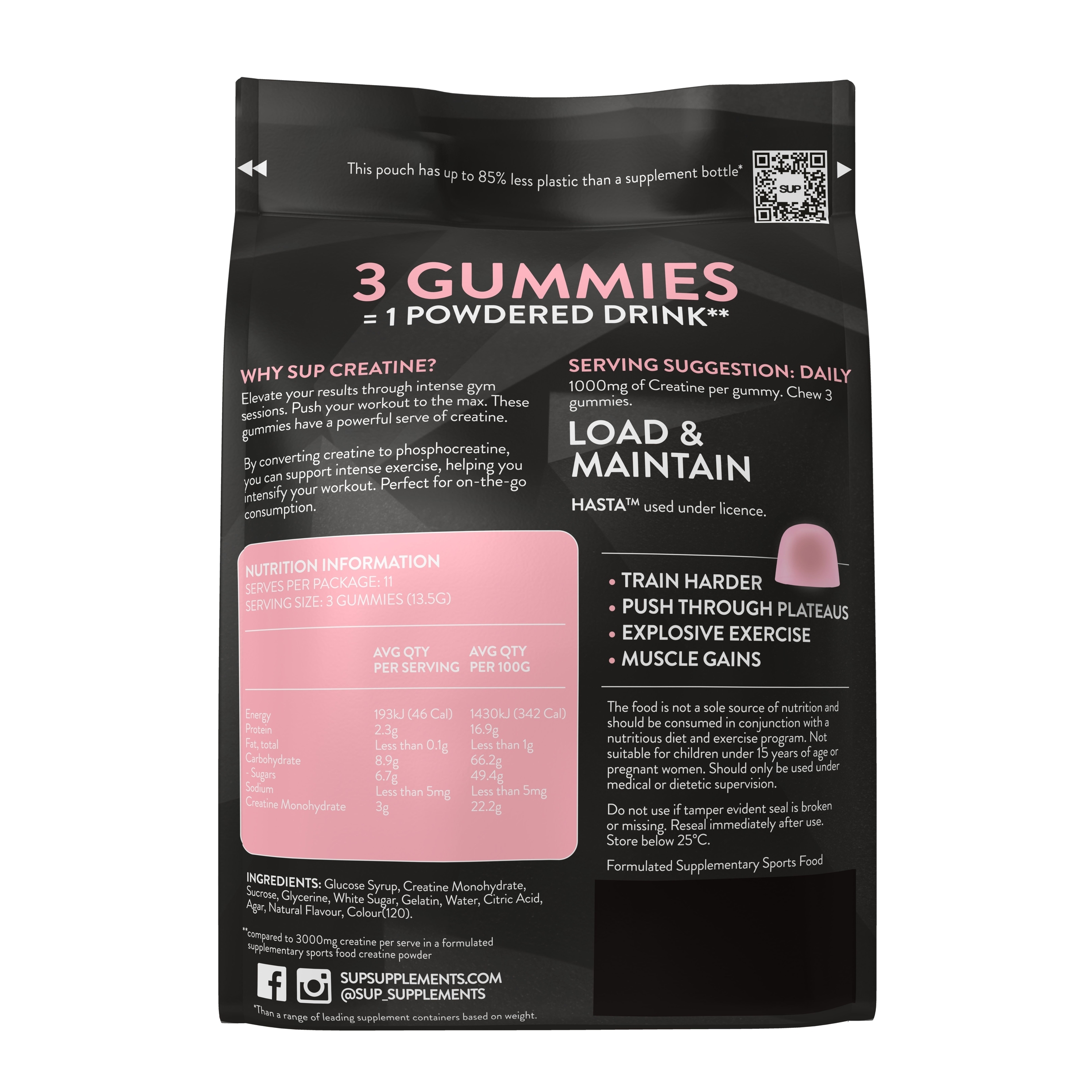 SUP Creatine Peach 35 pastilles - Image 2