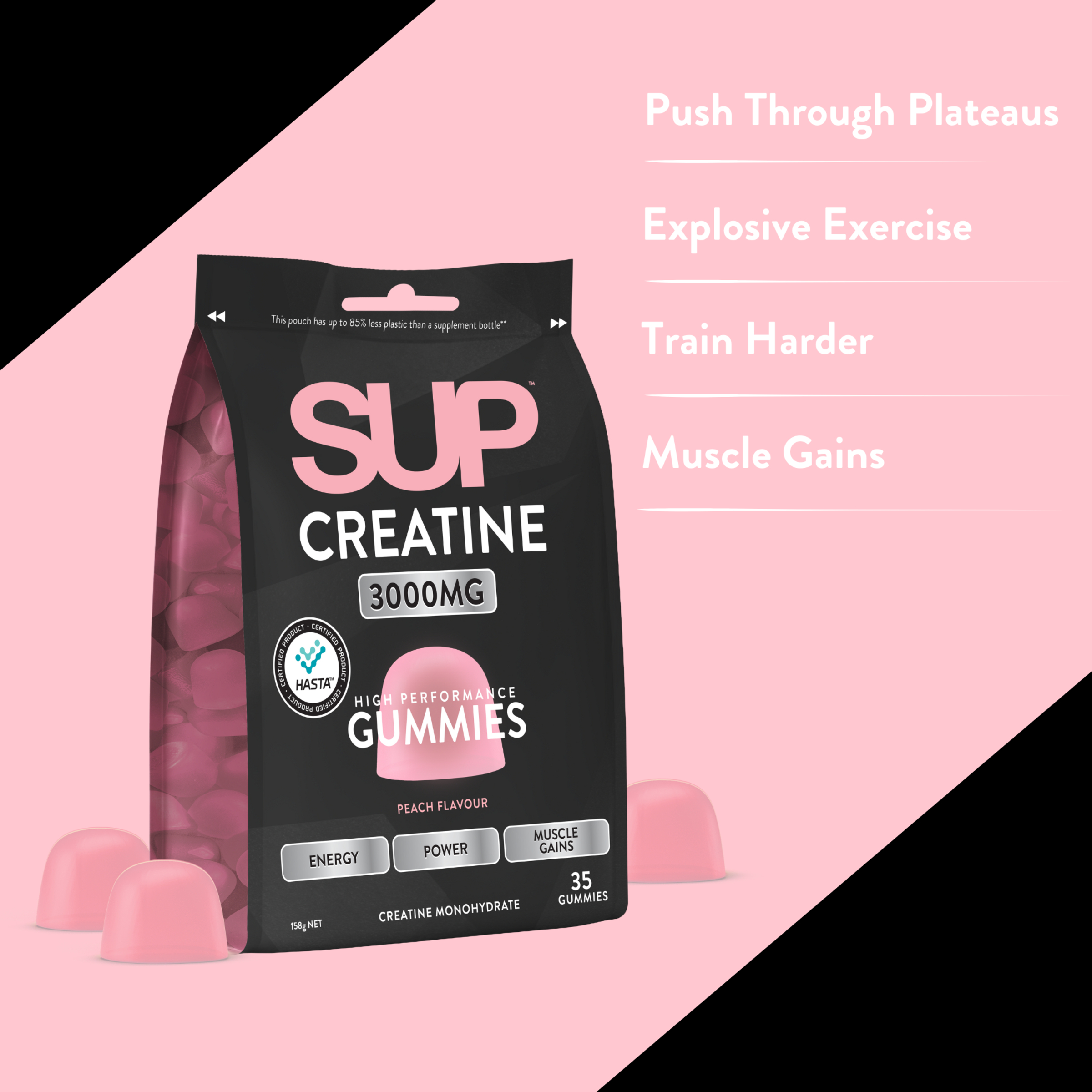 SUP Creatine Peach 35 pastilles - Image 3