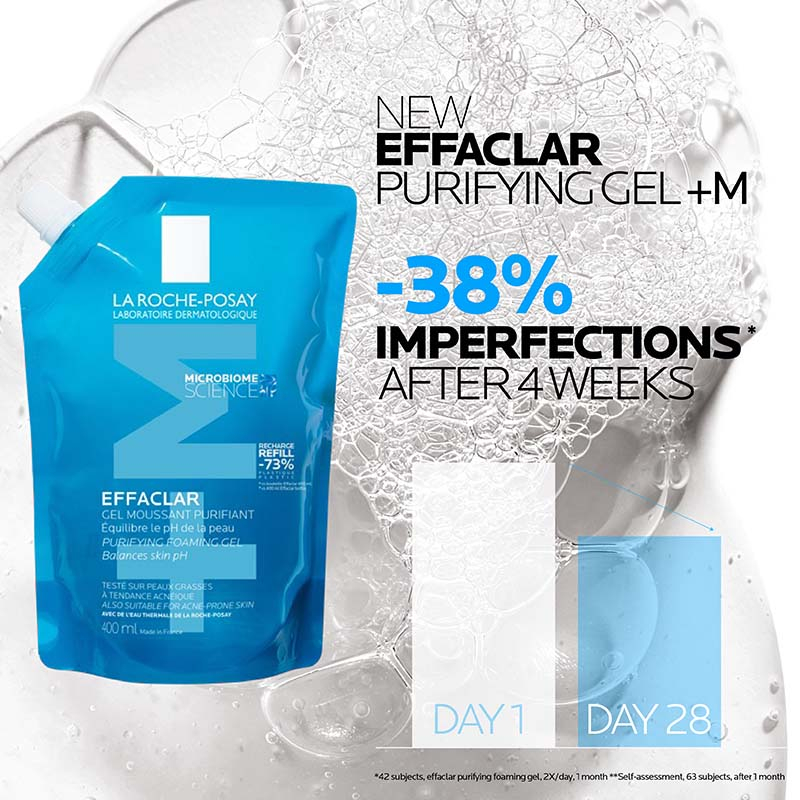 La Roche-Posay Effaclar Foaming Gel Moussant Eco Refill 400ml - Image 5