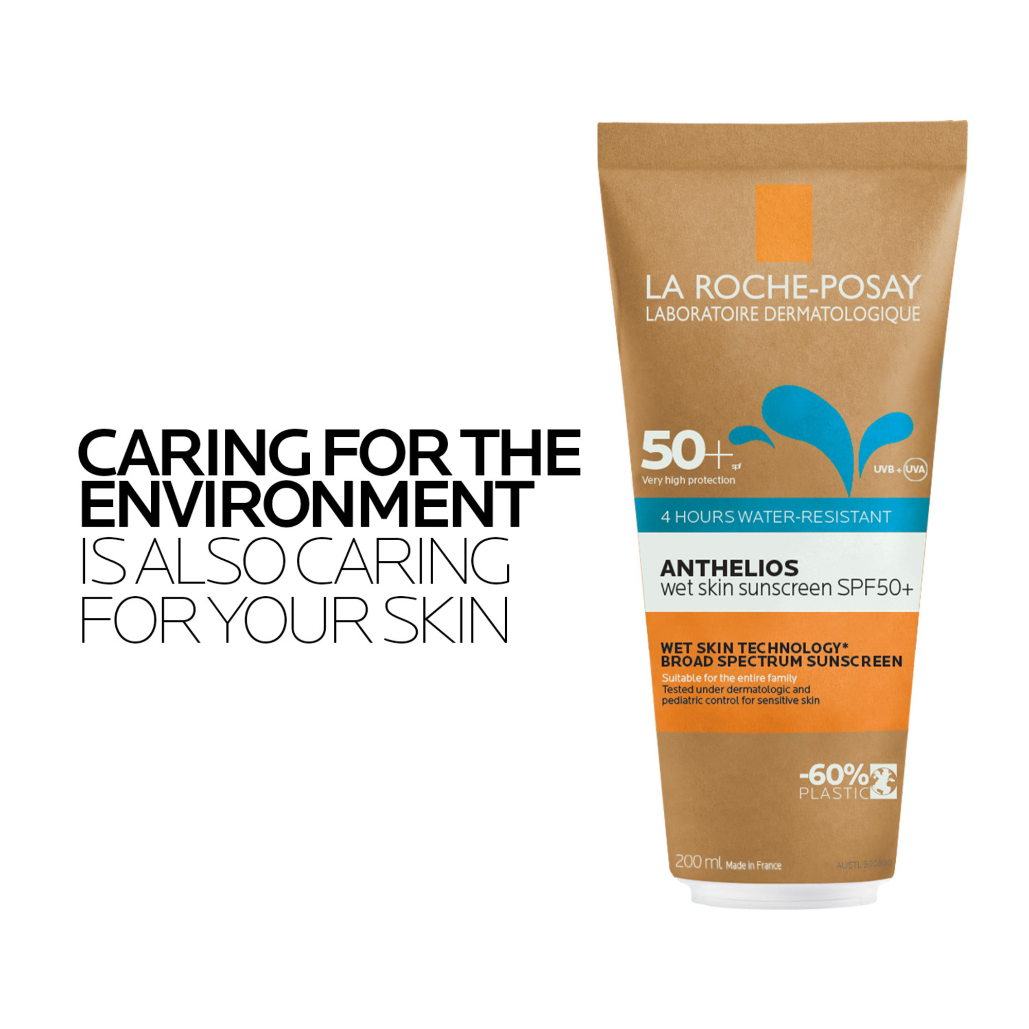 La Roche-Posay Anthelios XL Wet Skin Sunscreen SPF 50+ Sustainable Tube 200ml - Image 4