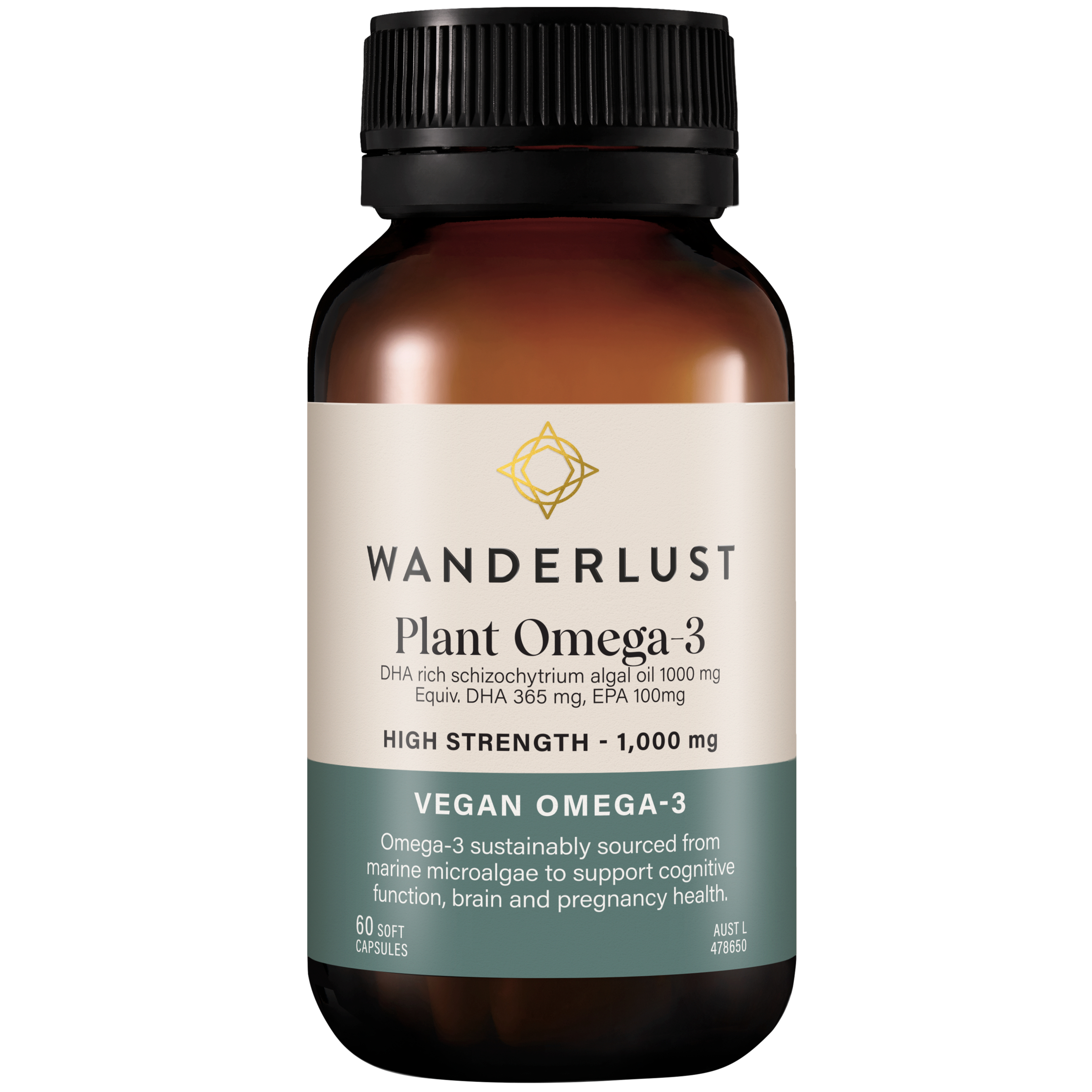 Wanderlust Plant Omega-3 - 60 capsules - Image 1