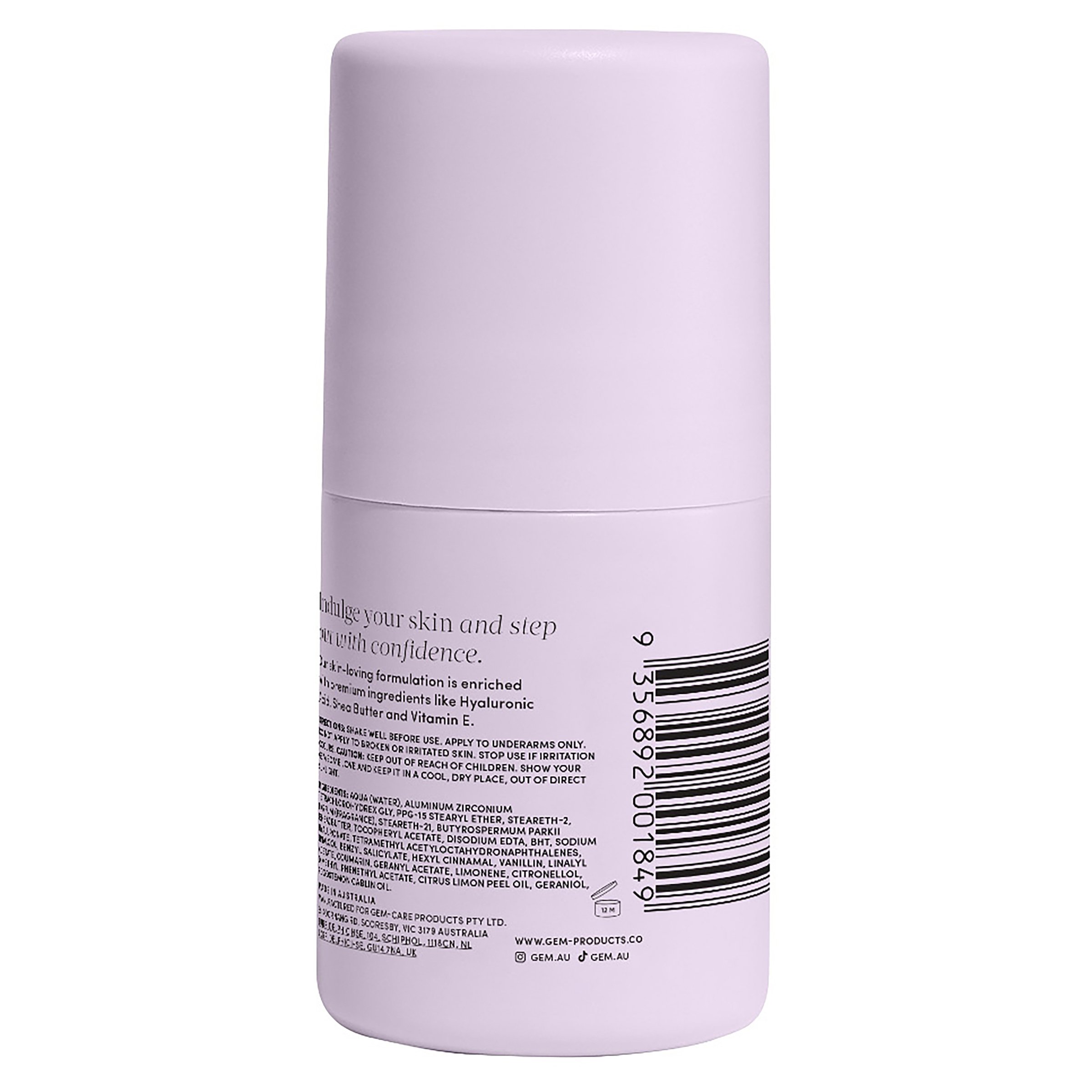 Gem Skin-Loving Roll On Deodorant Vanilla Macadamia 50ml - Image 2