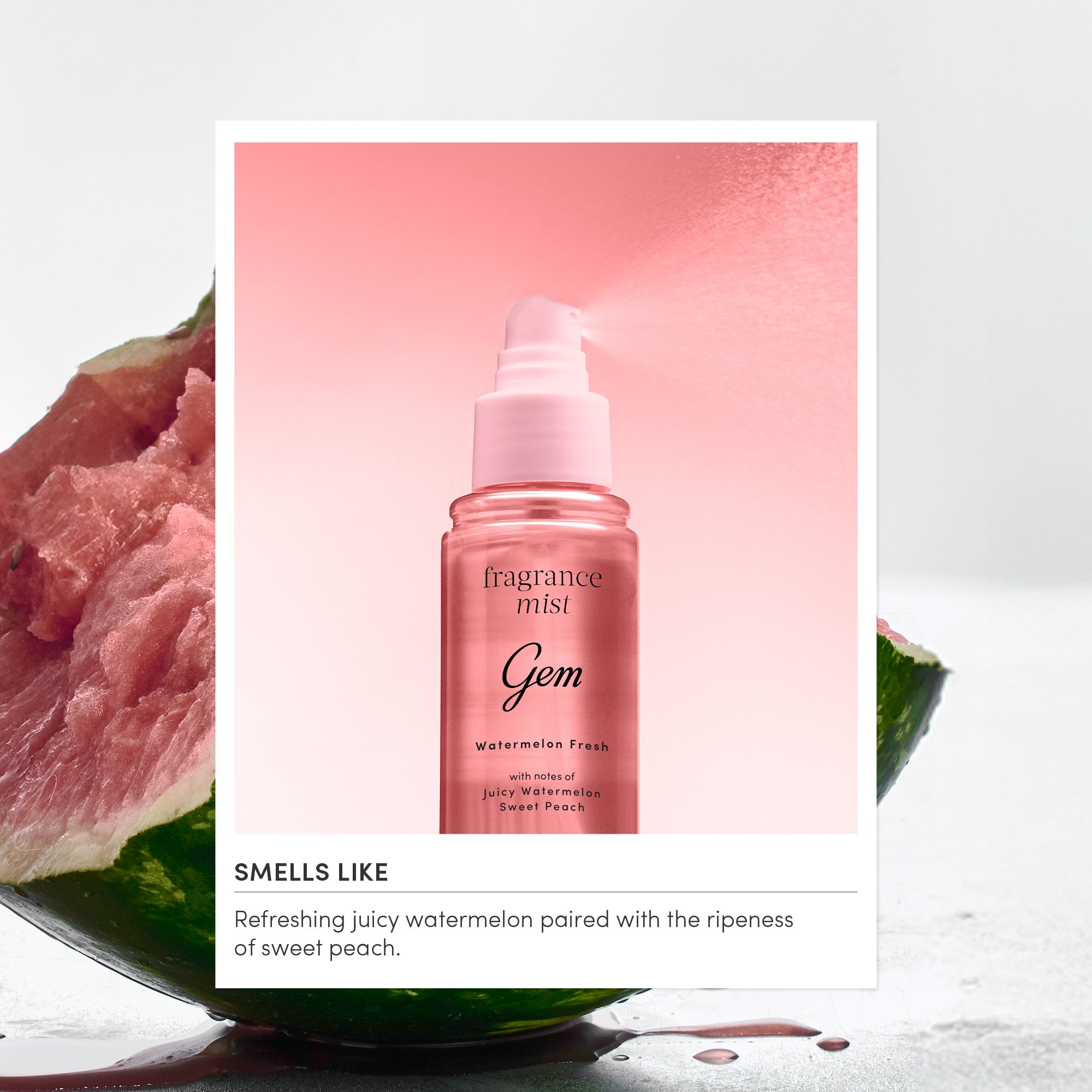 Gem Fragrance Mist For Body & Hair Watermelon Fresh  90ml - Image 4