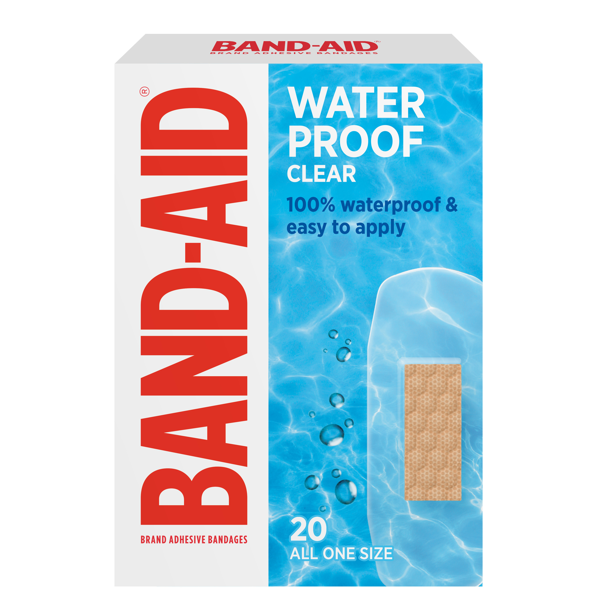 Band-Aid Waterproof Clear Regular 20 pack - Image 1