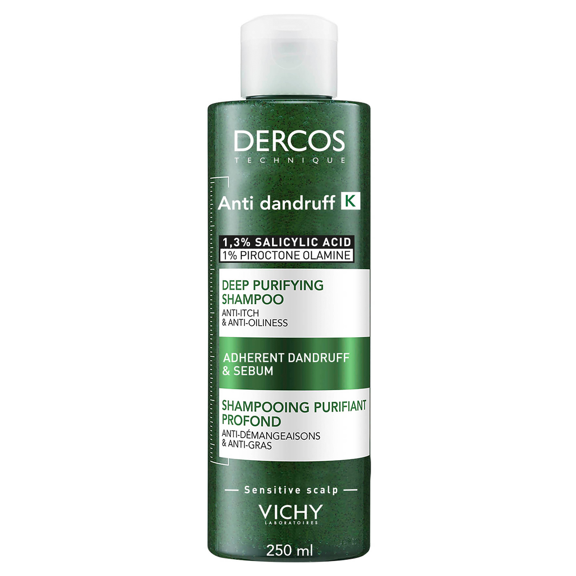 Dercos Anti-Dandruff K Deep Purifying Shampoo 250ml - Image 1