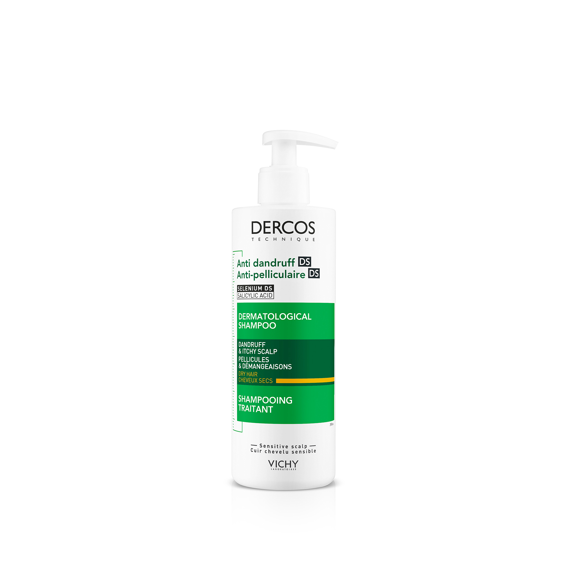 Dercos Anti-Dandruff Dandruff Shampoo - Dry Hair 390ml - Image 1