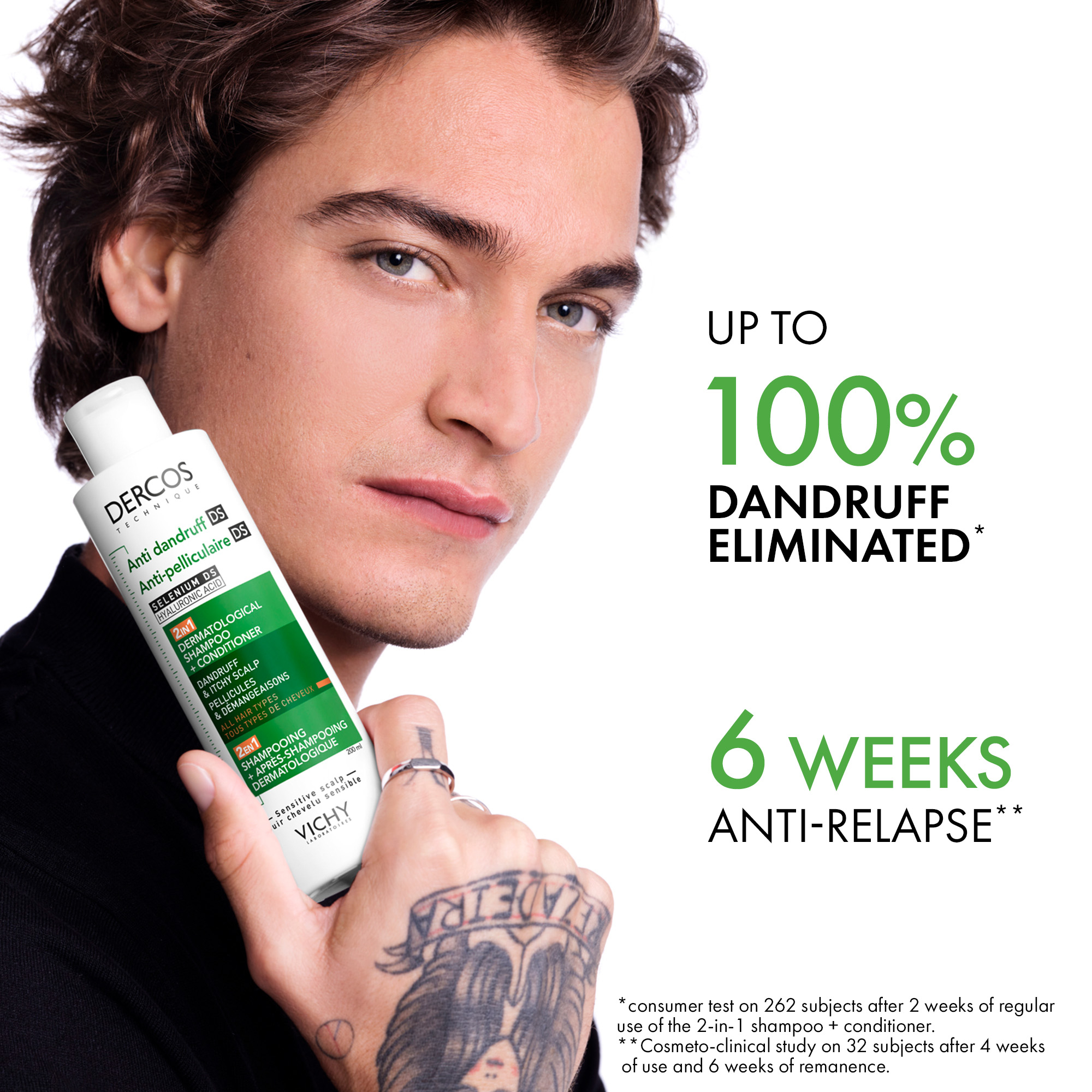 Dercos Anti-Dandruff Dandruff Shampoo 2In1 - 200ml - Image 2