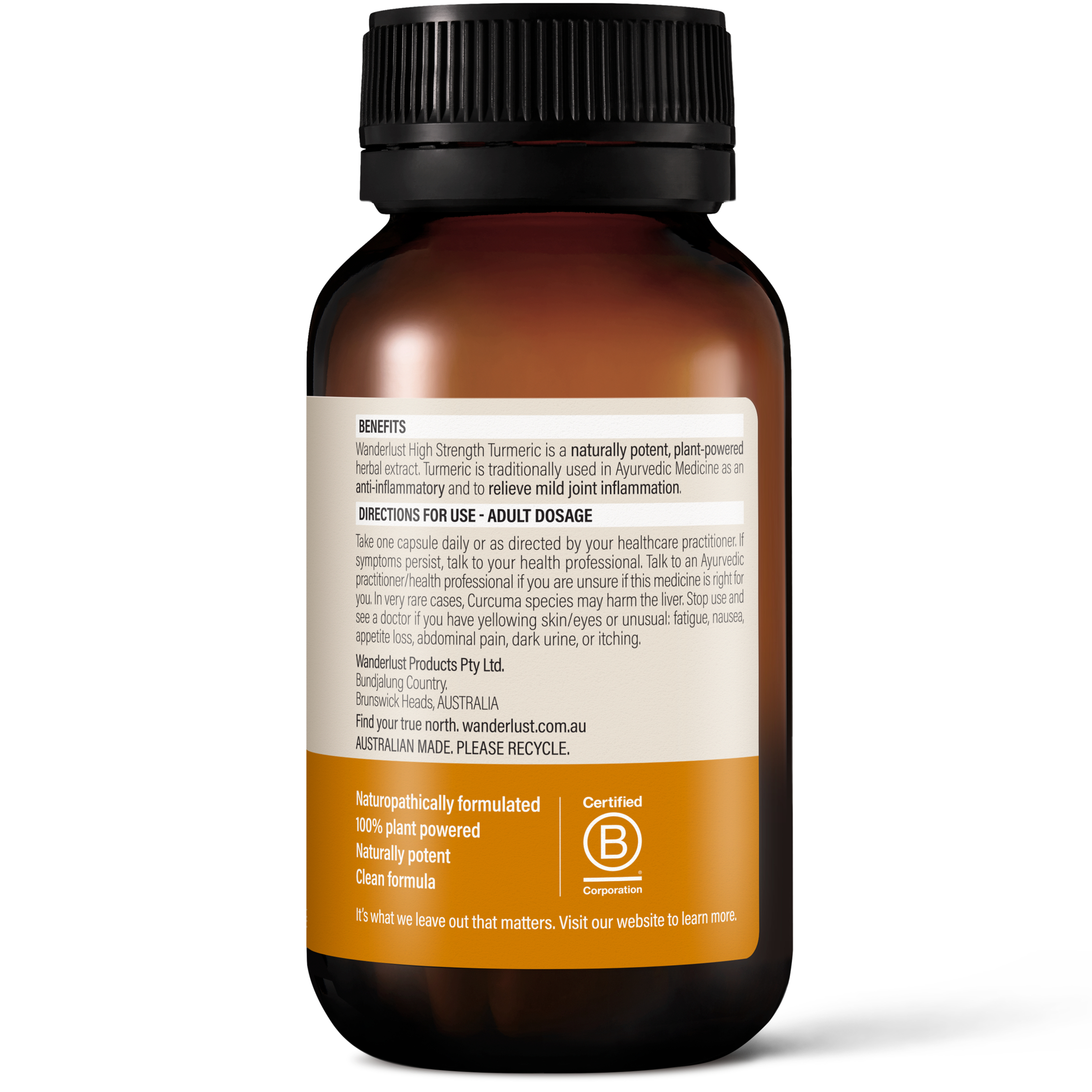 Wanderlust High Strength Turmeric 100 capsules - Image 4