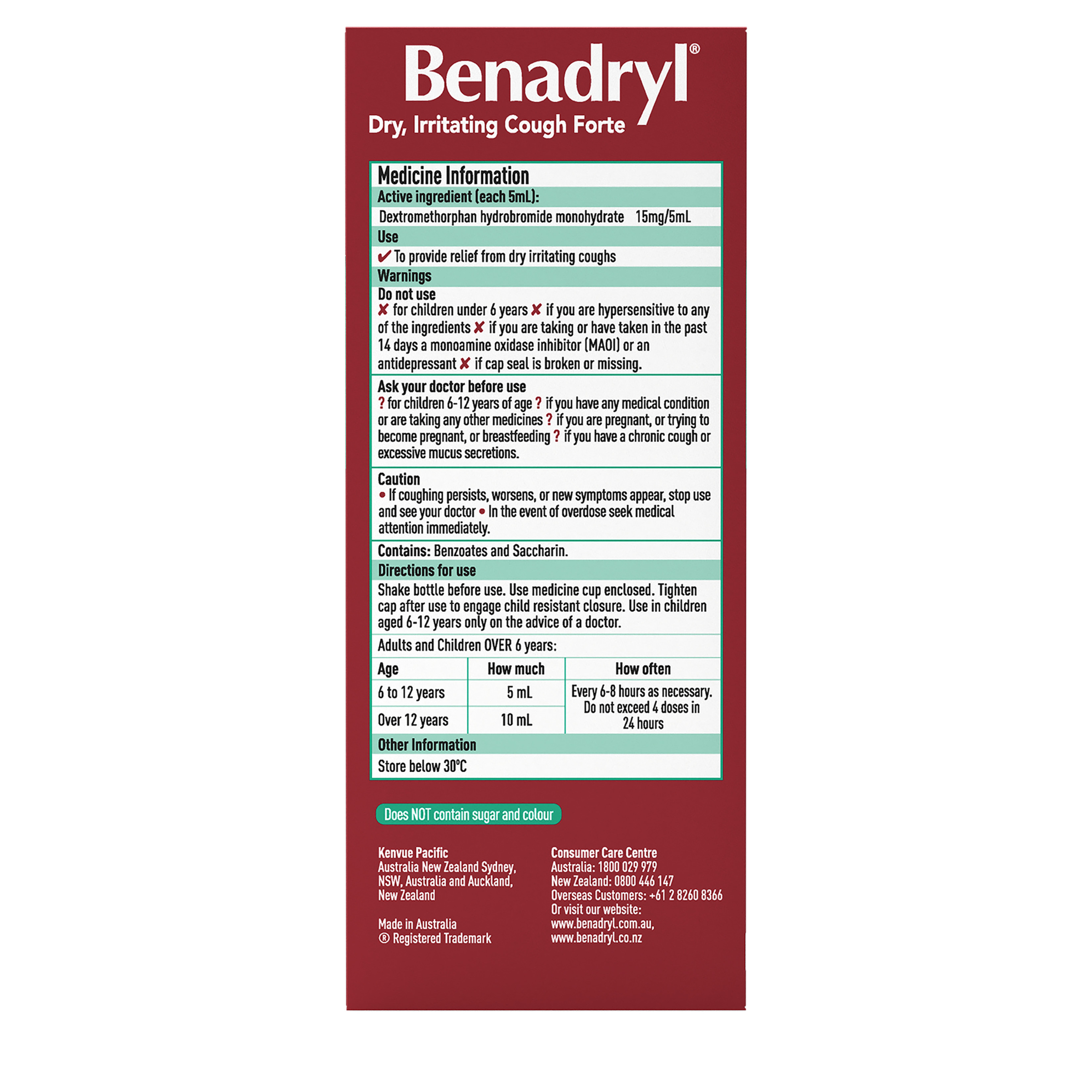 Benadryl Dry Cough Forte 200ml - Image 2