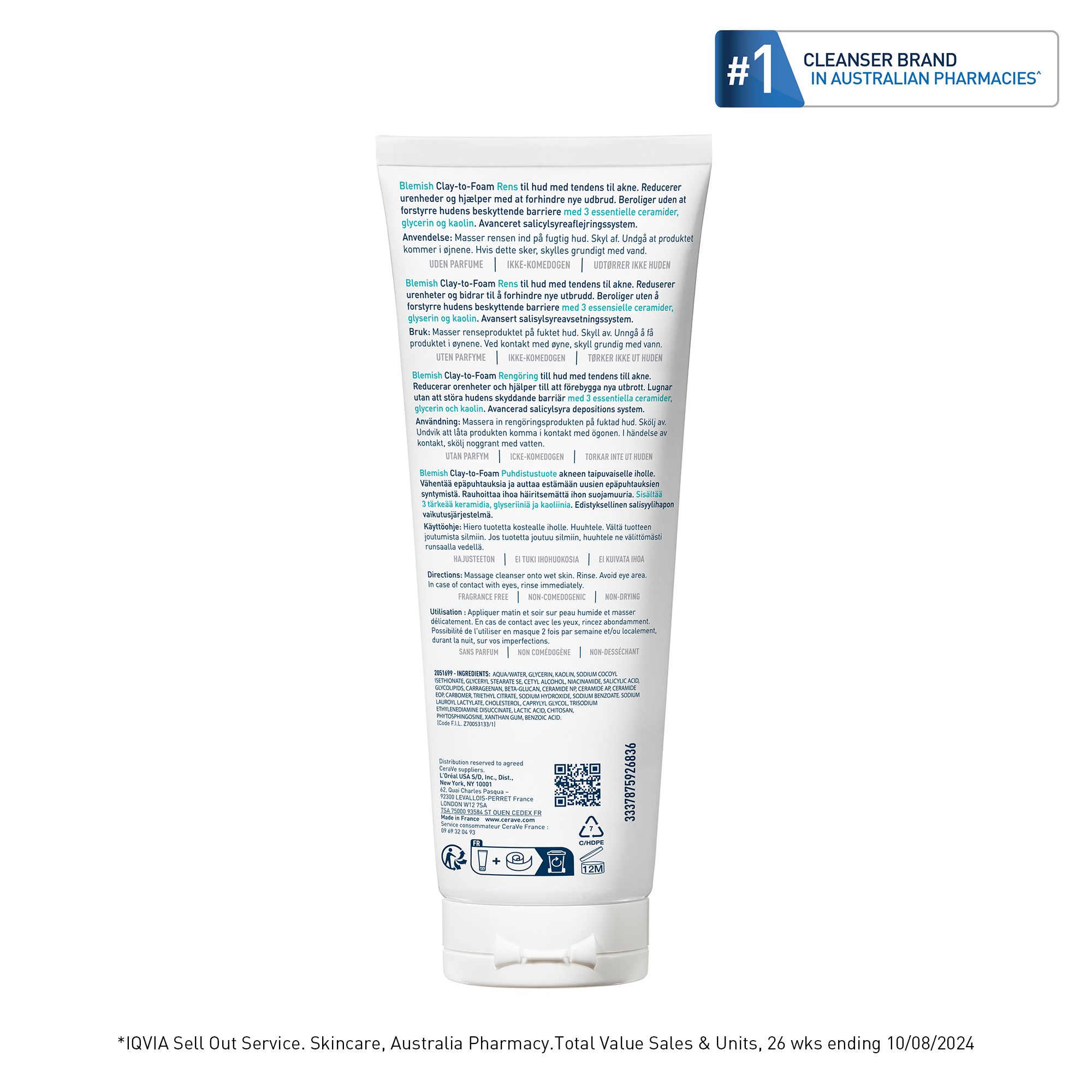 CeraVe Blemish Clay-To-Foam Cleanser 118ml - Image 2