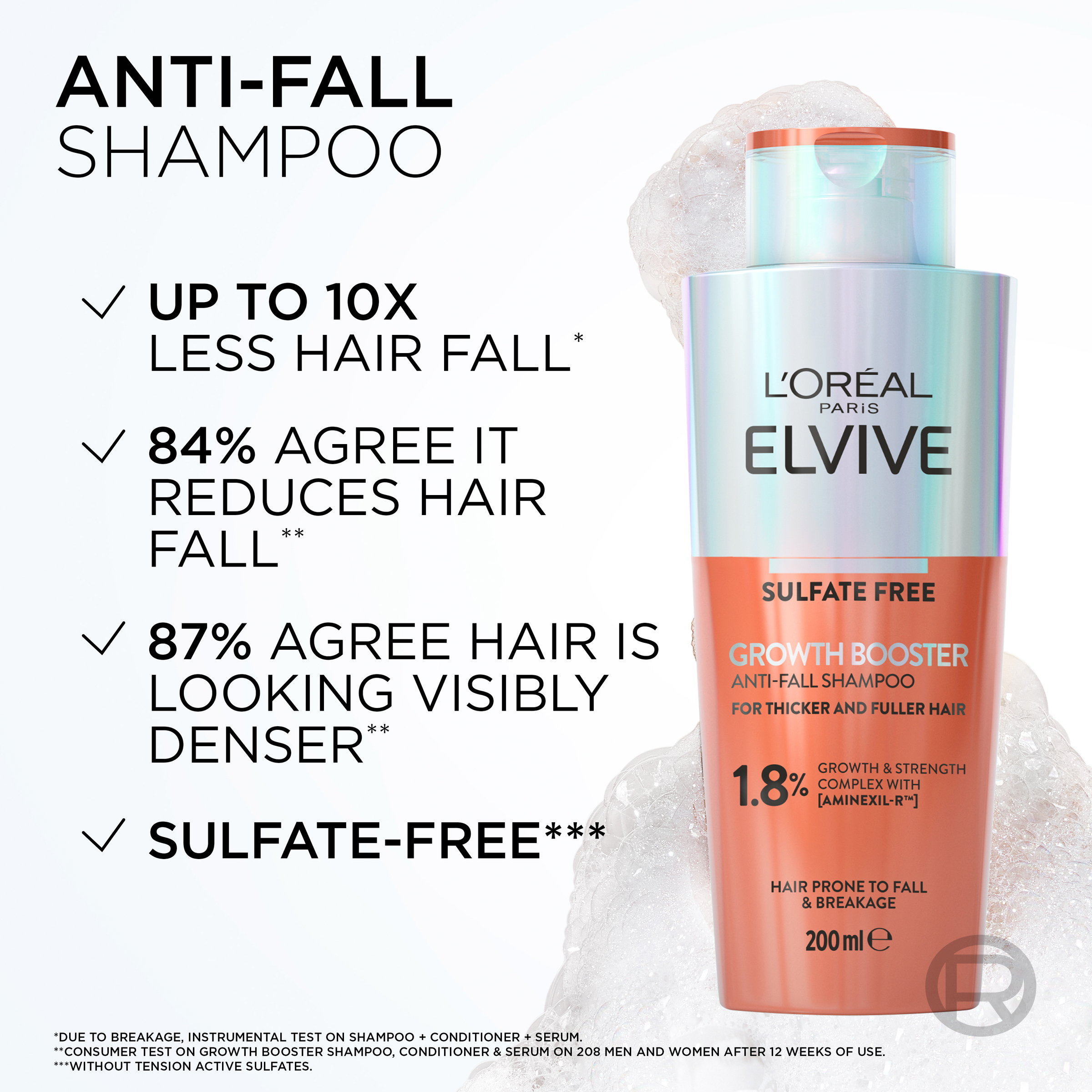 L'Oreal Paris Elvive Growth Booster Anti-Fall Shampoo 200ml - Image 5