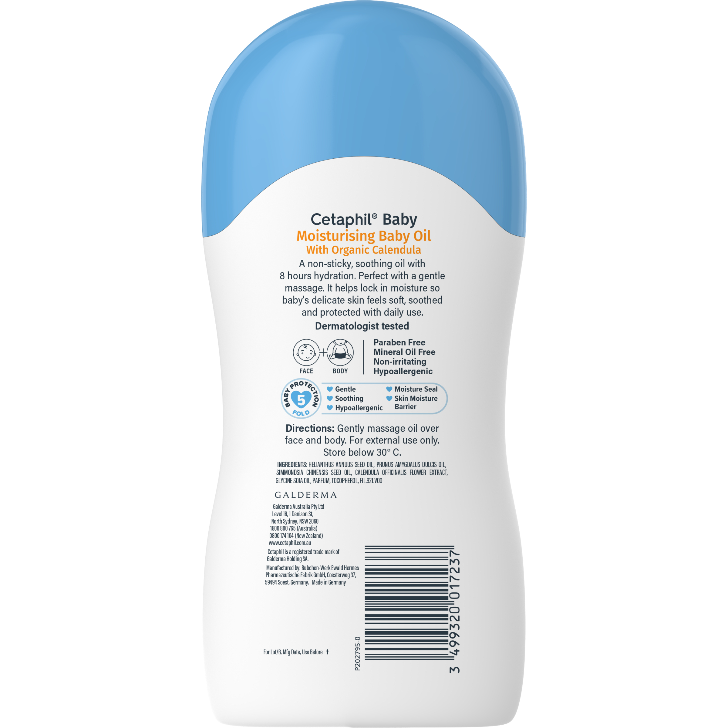 Cetaphil Baby Cetaphil Baby Moisturising Oil With Organic Calendula 200ml - Image 2