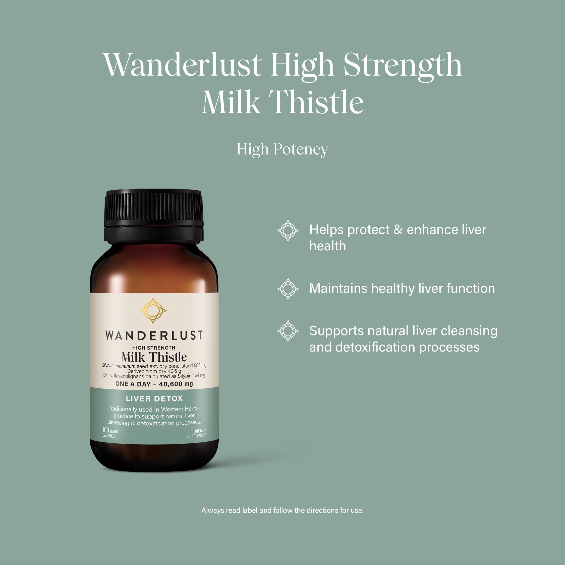 Wanderlust High Strength Milk Thistle 100 capsules - Image 4