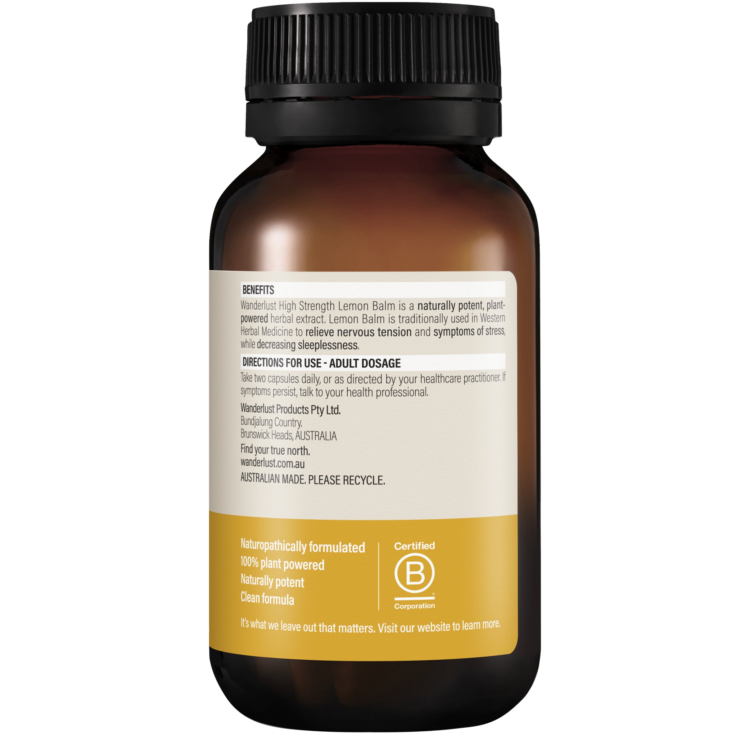 Wanderlust High Strength Lemon Balm 90 capsules - Image 7