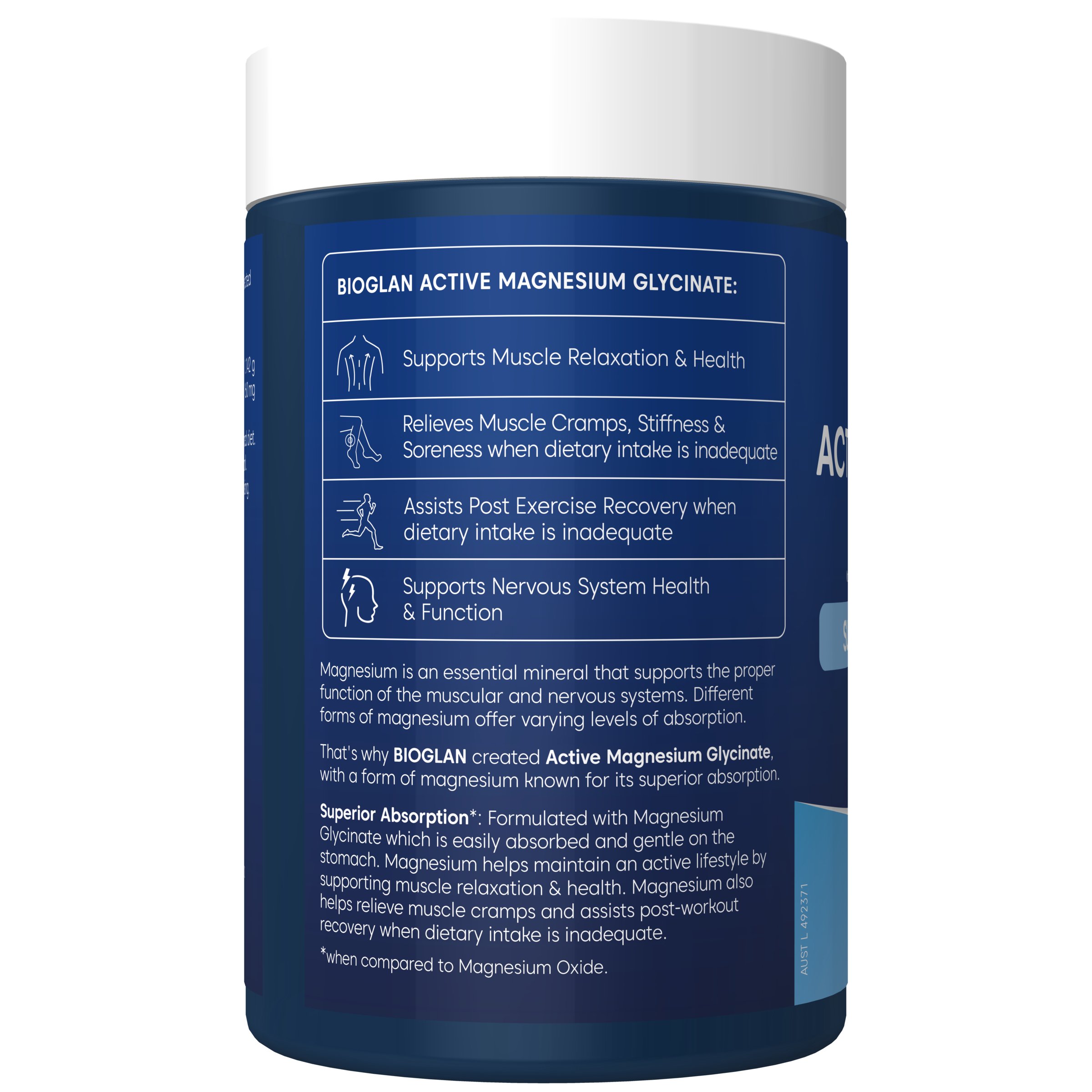 Bioglan Magnesium Glycinate 200 tablets - Image 2