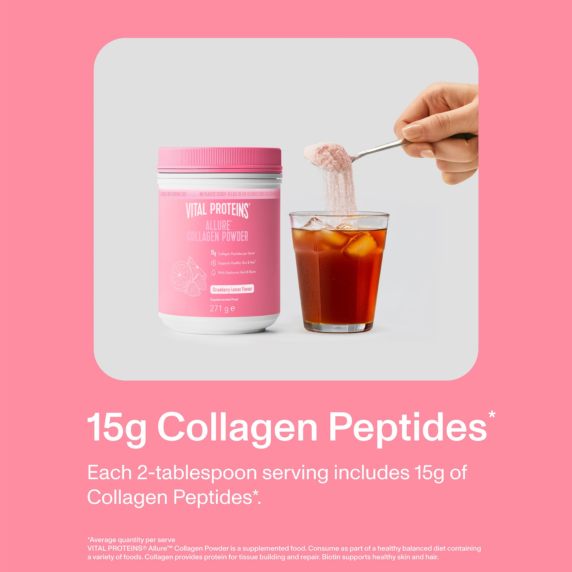 Vital Proteins Allure Strawberry Lemon 271g - Image 5