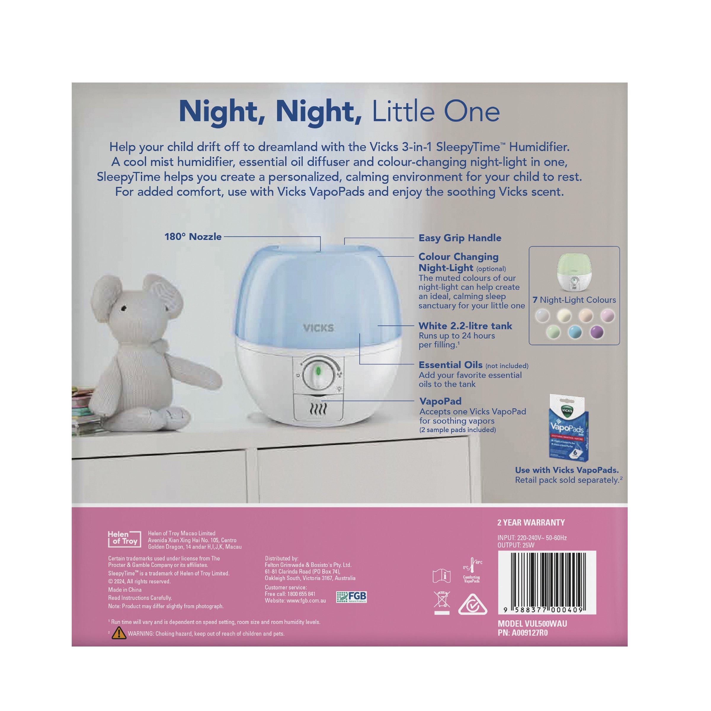 Vicks 3-In-1 Sleepytime Humidifier 1 each - Image 2