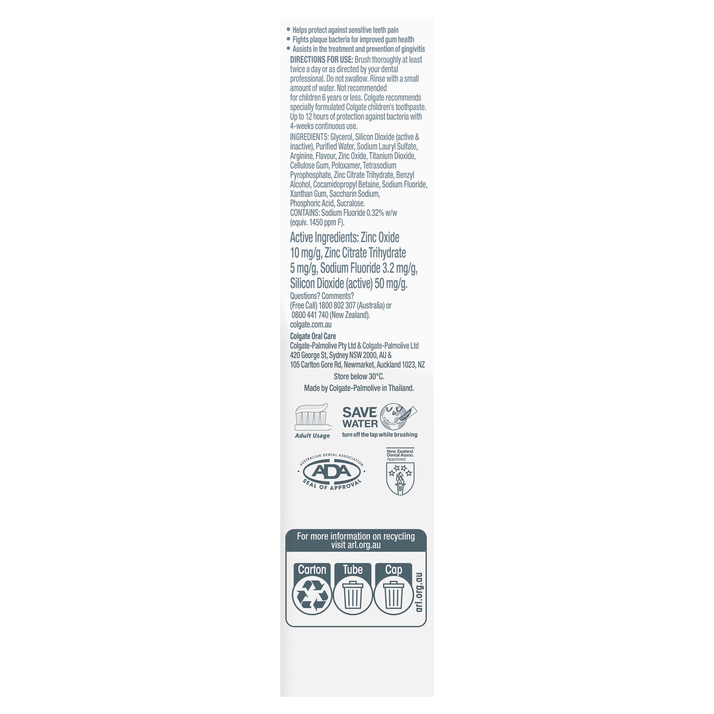 Colgate Toothpaste Total Sens & Gum Orginal 115g - Image 2