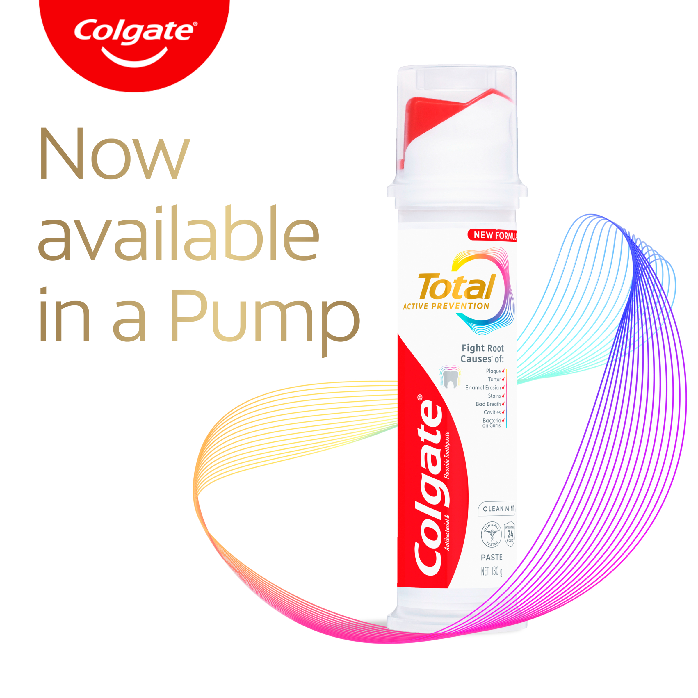 Colgate Toothpaste Total Pump Clean Mint 130g - Image 9
