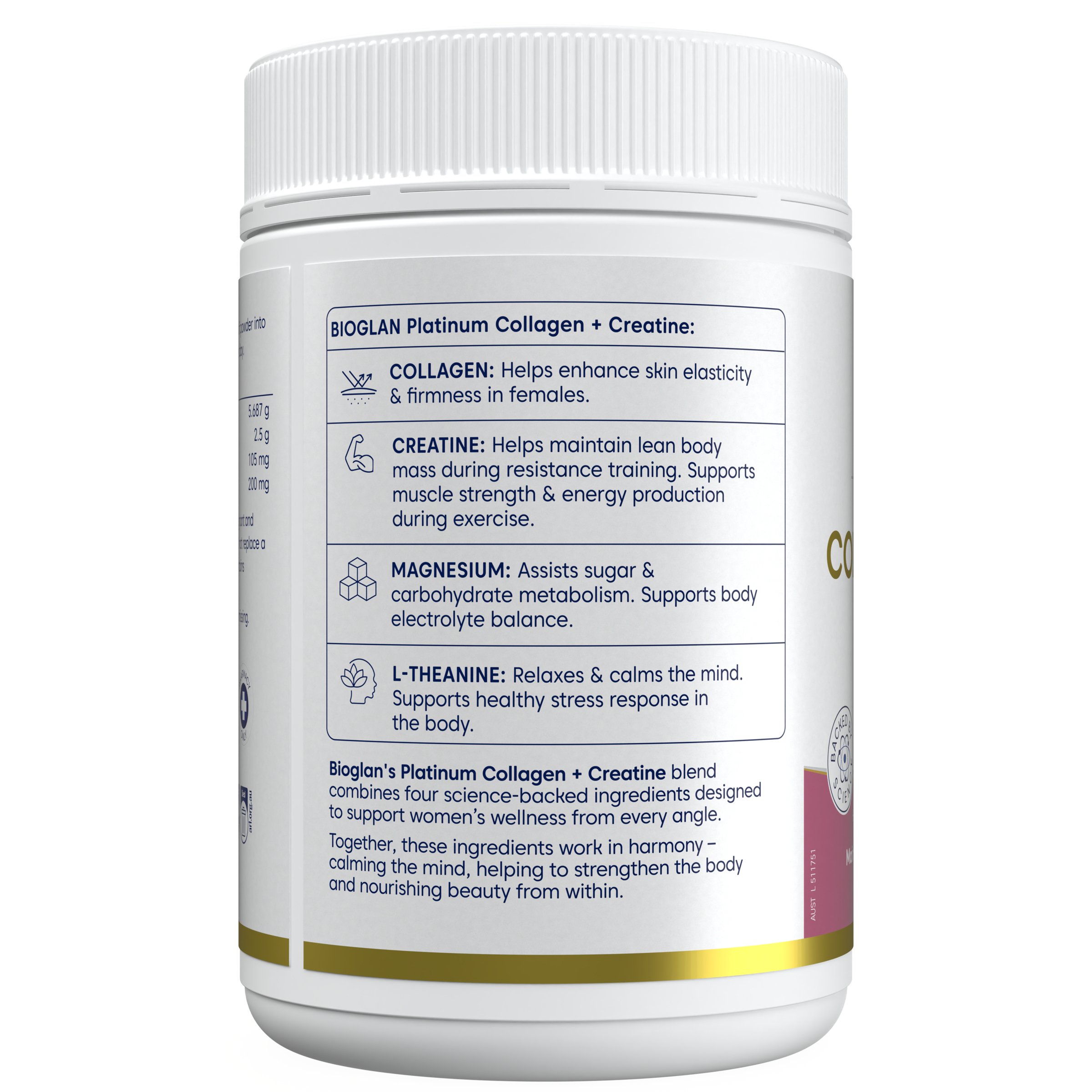 Bioglan Platinum Collagen + Creatine 300g - Image 2