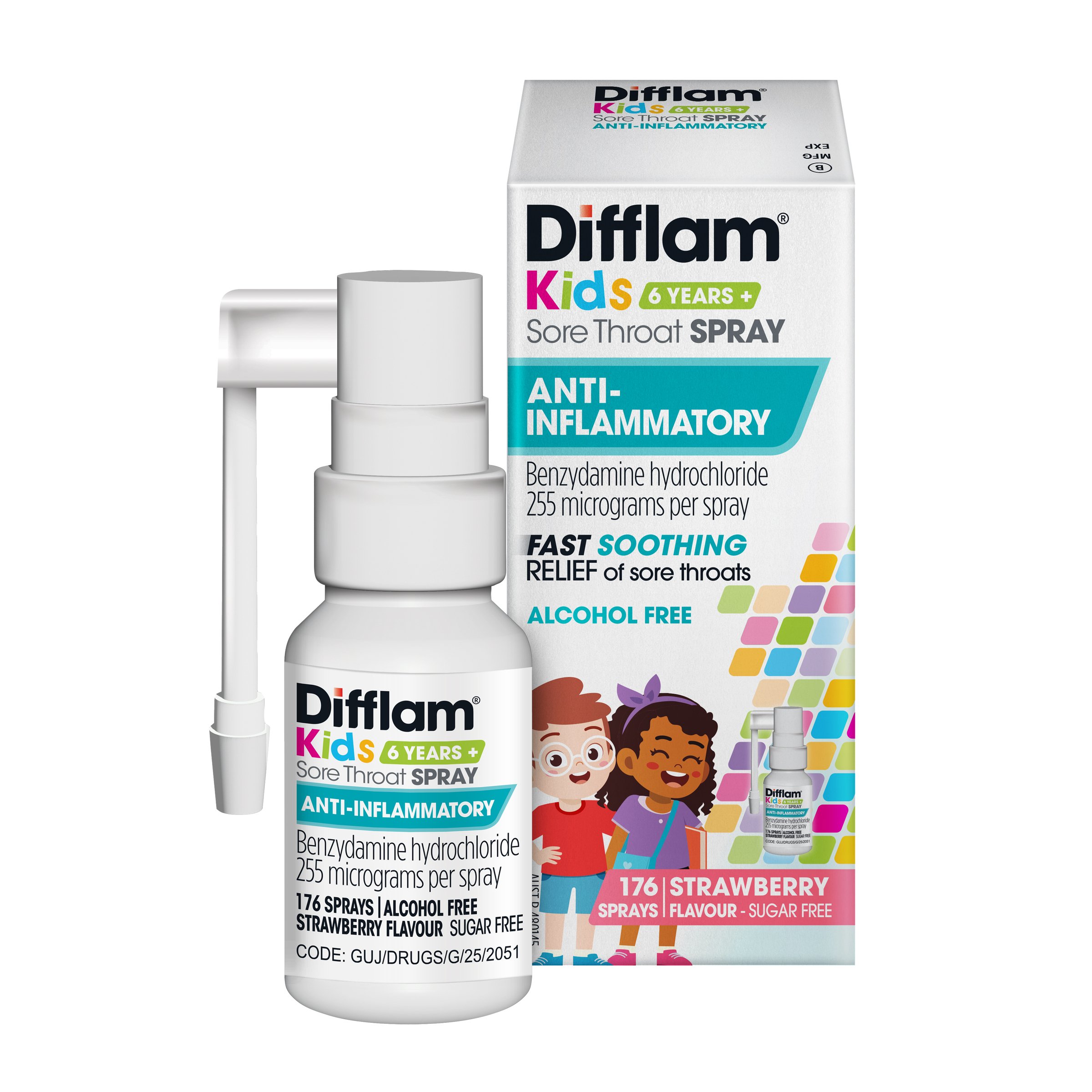 Difflam Kids Sore Throat Spray Strawberry Flavour 30ml - Image 5