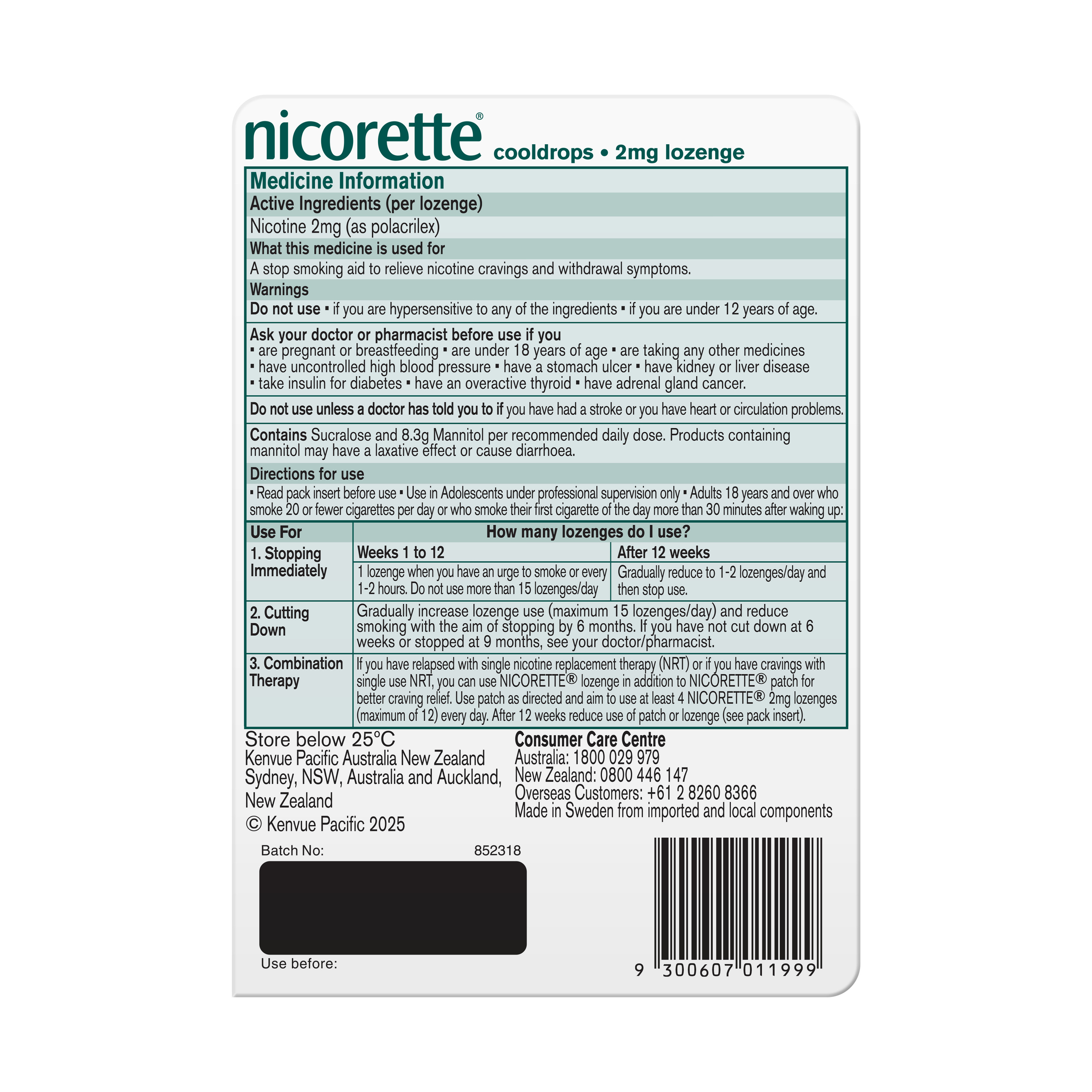 Nicorette Cooldrops 2mg - 40 lozenges - Image 2