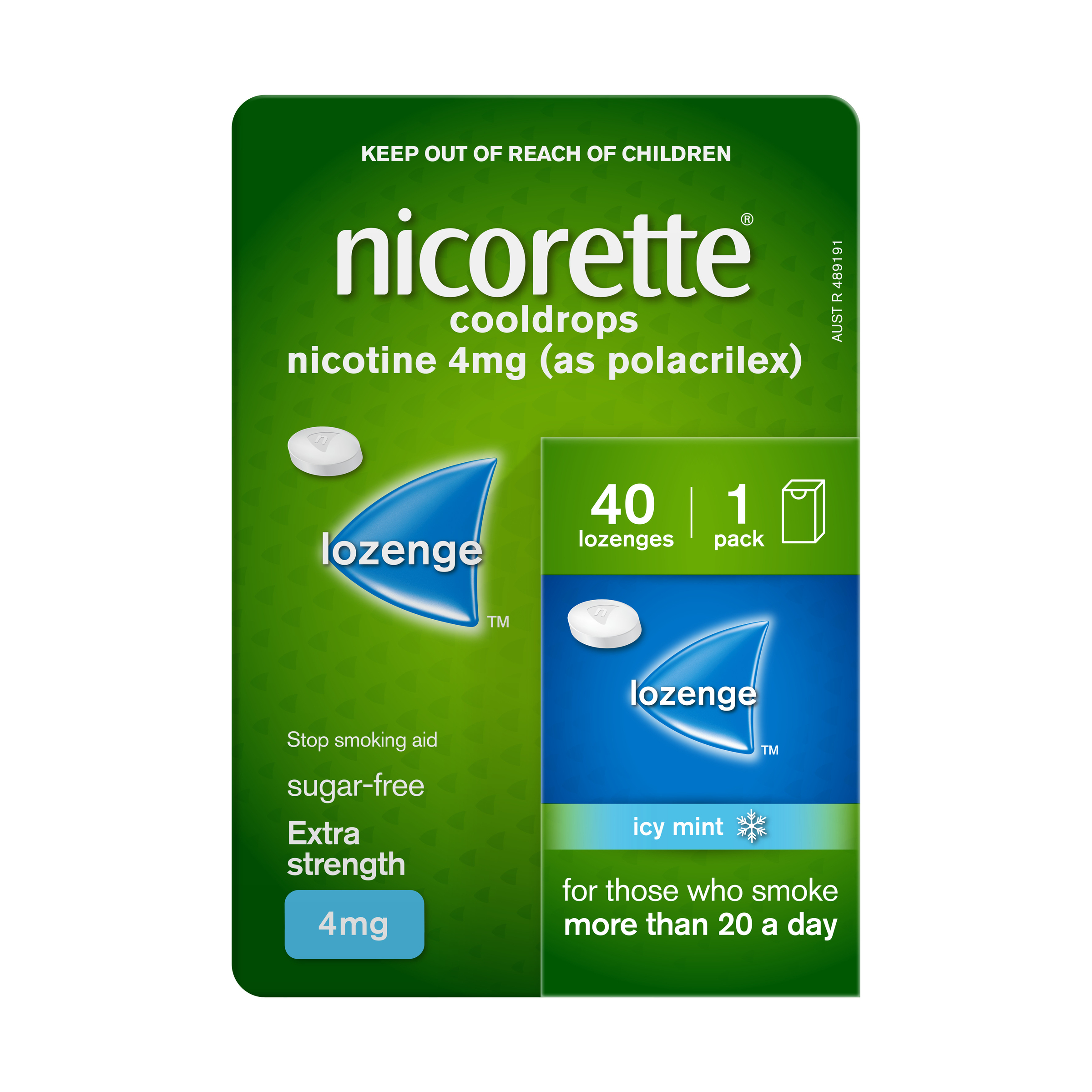Nicorette Cooldrops 4mg - 40 lozenges - Image 1