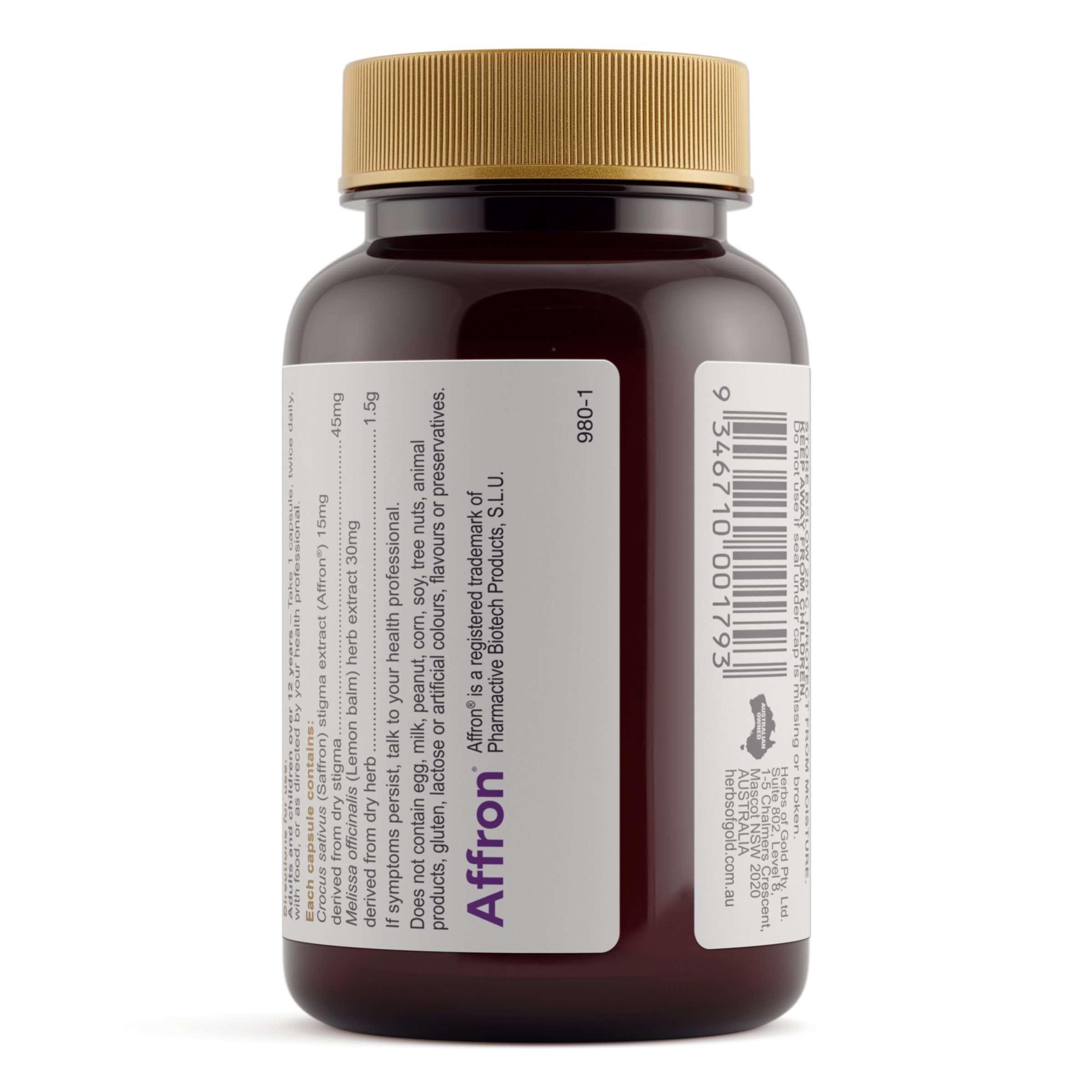 Herbs Of Gold Saffron Mood Balance 60 capsules - Image 3