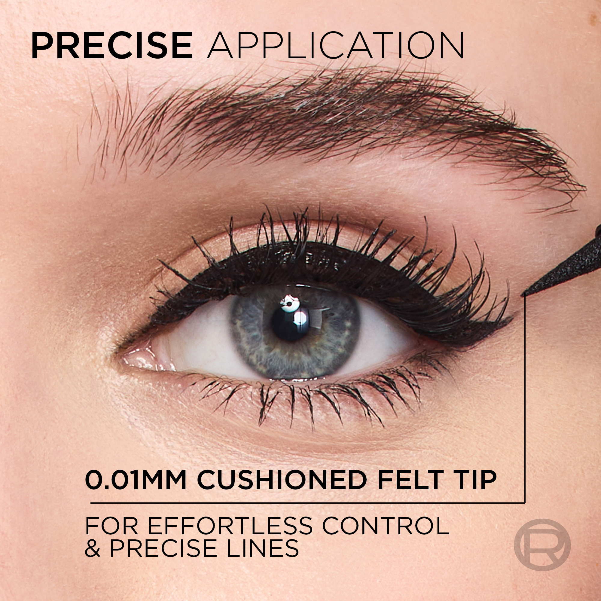 L'Oreal Paris Haute Precision Felt-Tip Eyeliner Noir Silk 1 each - Image 3