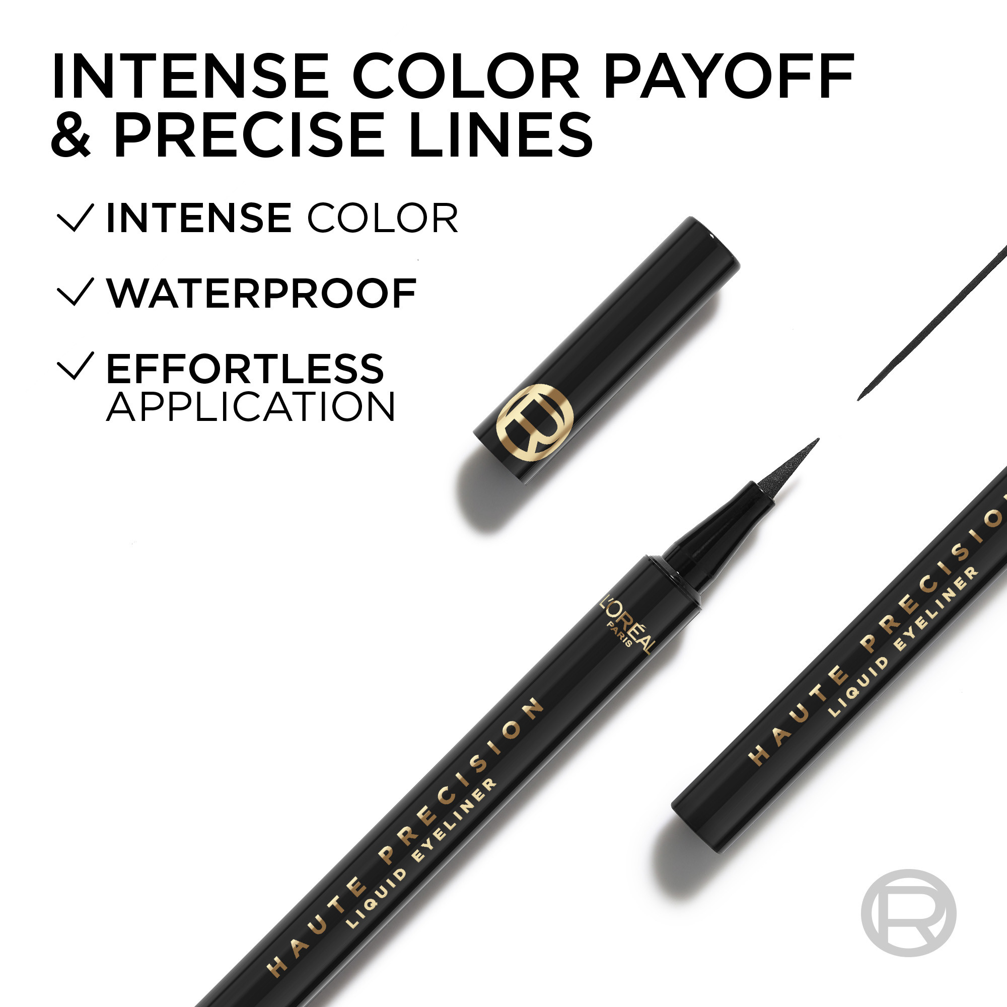 L'Oreal Paris Haute Precision Felt-Tip Eyeliner Noir Silk 1 each - Image 6