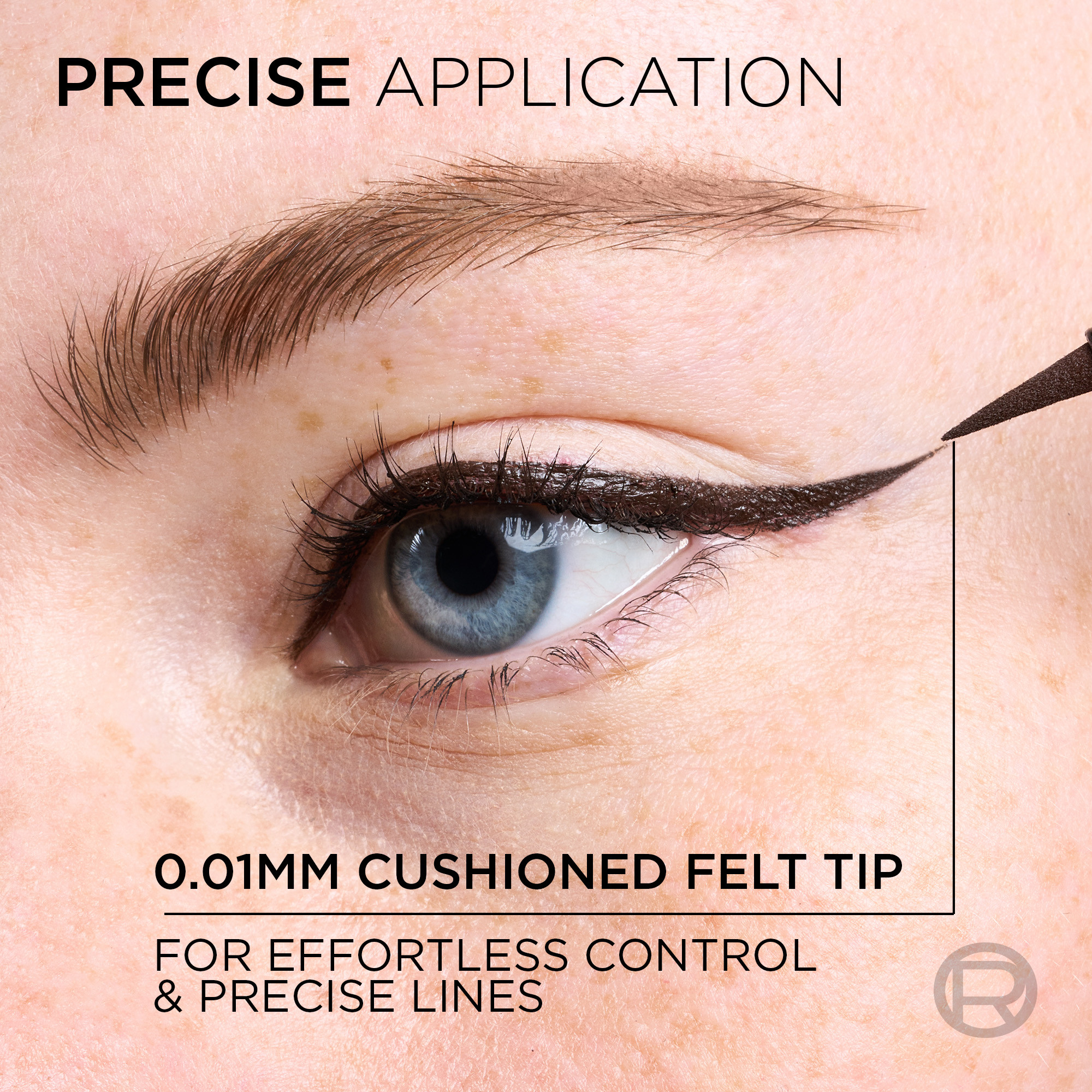 L'Oreal Paris Haute Precision Felt-Tip Eyeliner Brun Leather 1 each - Image 3