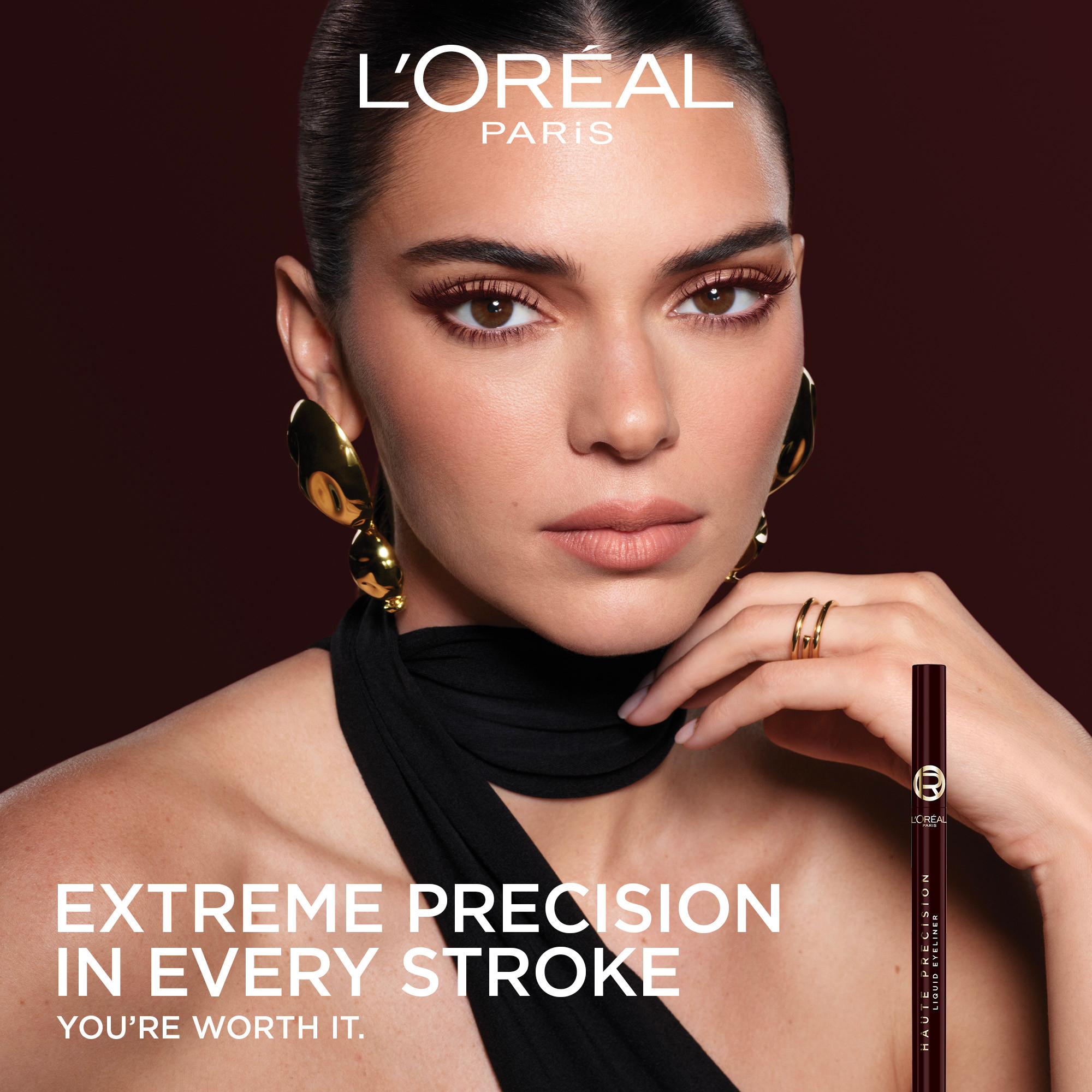 L'Oreal Paris Haute Precision Felt-Tip Eyeliner Bordeaux Cashmere 1 each - Image 5