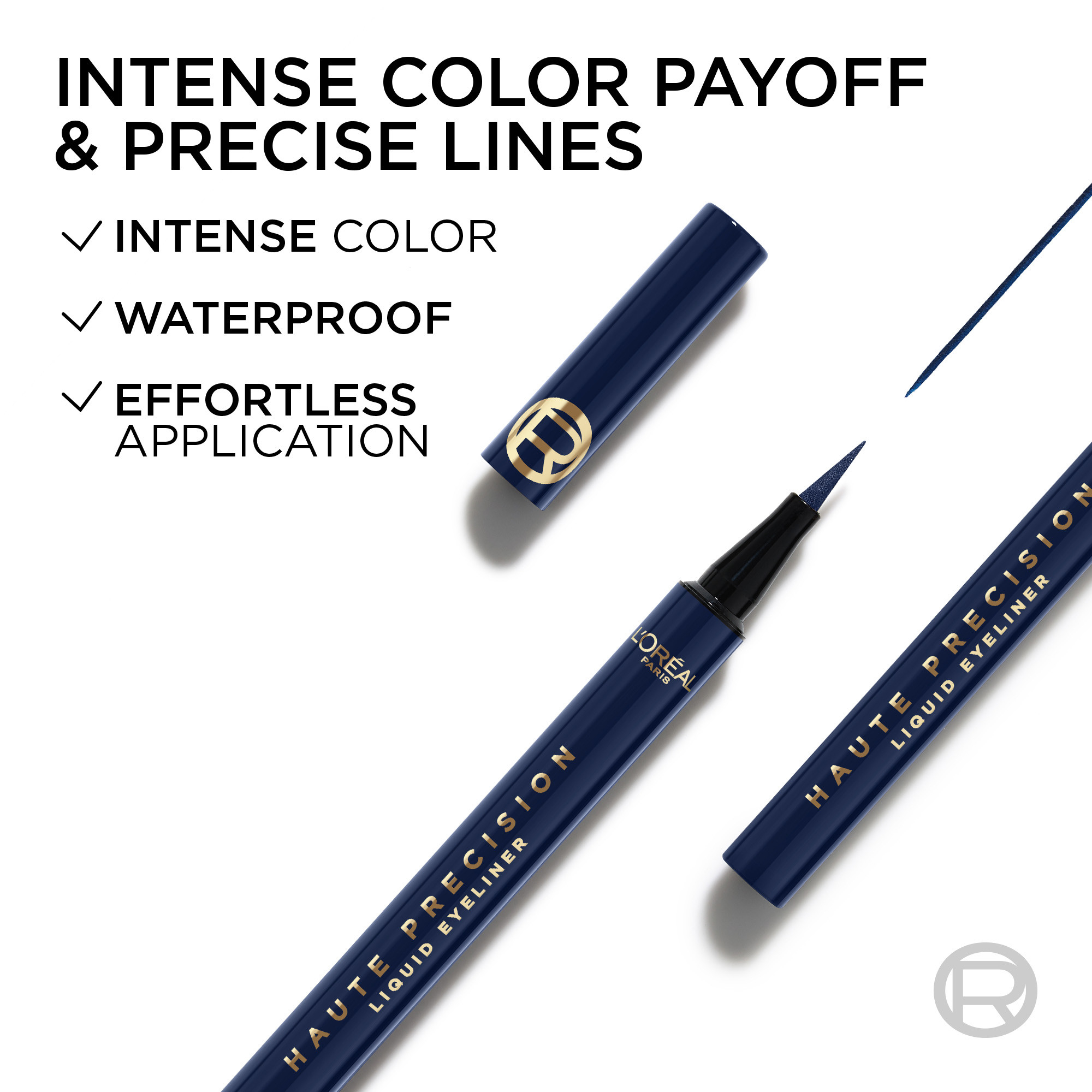 L'Oreal Paris Haute Precision Felt-Tip Eyeliner Bleu Suede 1 each - Image 6