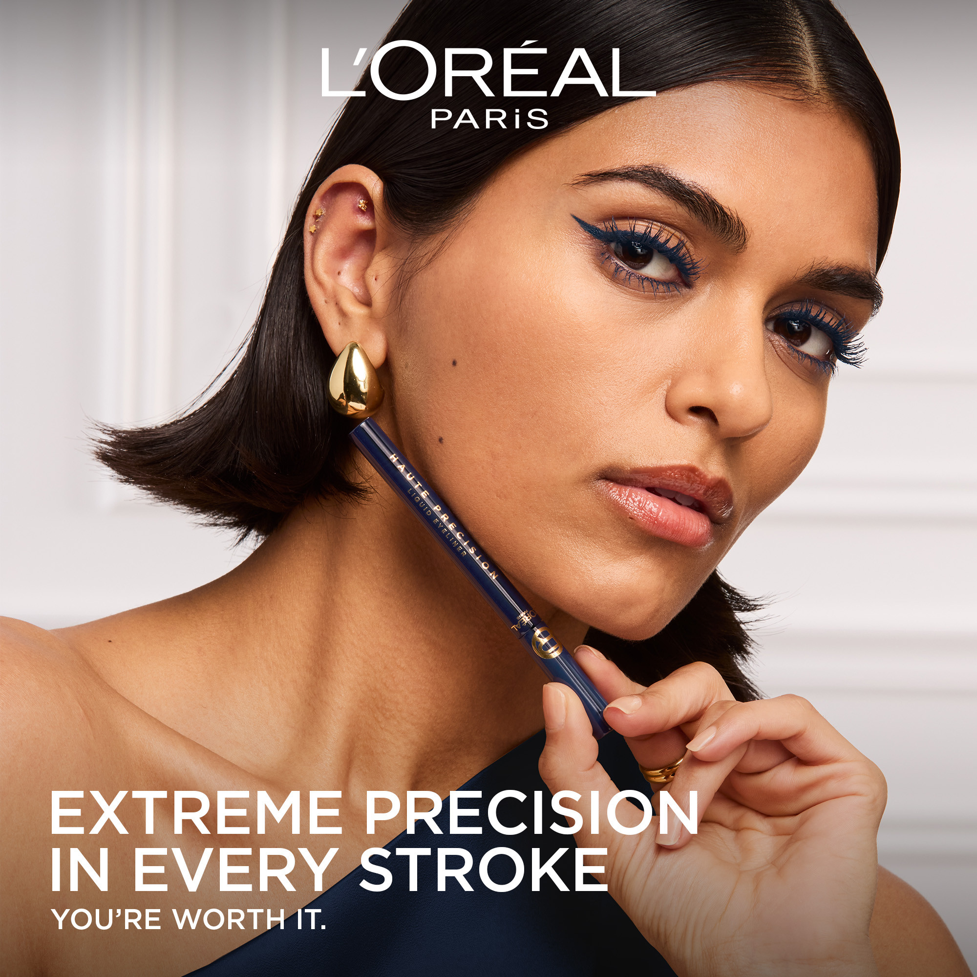 L'Oreal Paris Haute Precision Felt-Tip Eyeliner Bleu Suede 1 each - Image 5