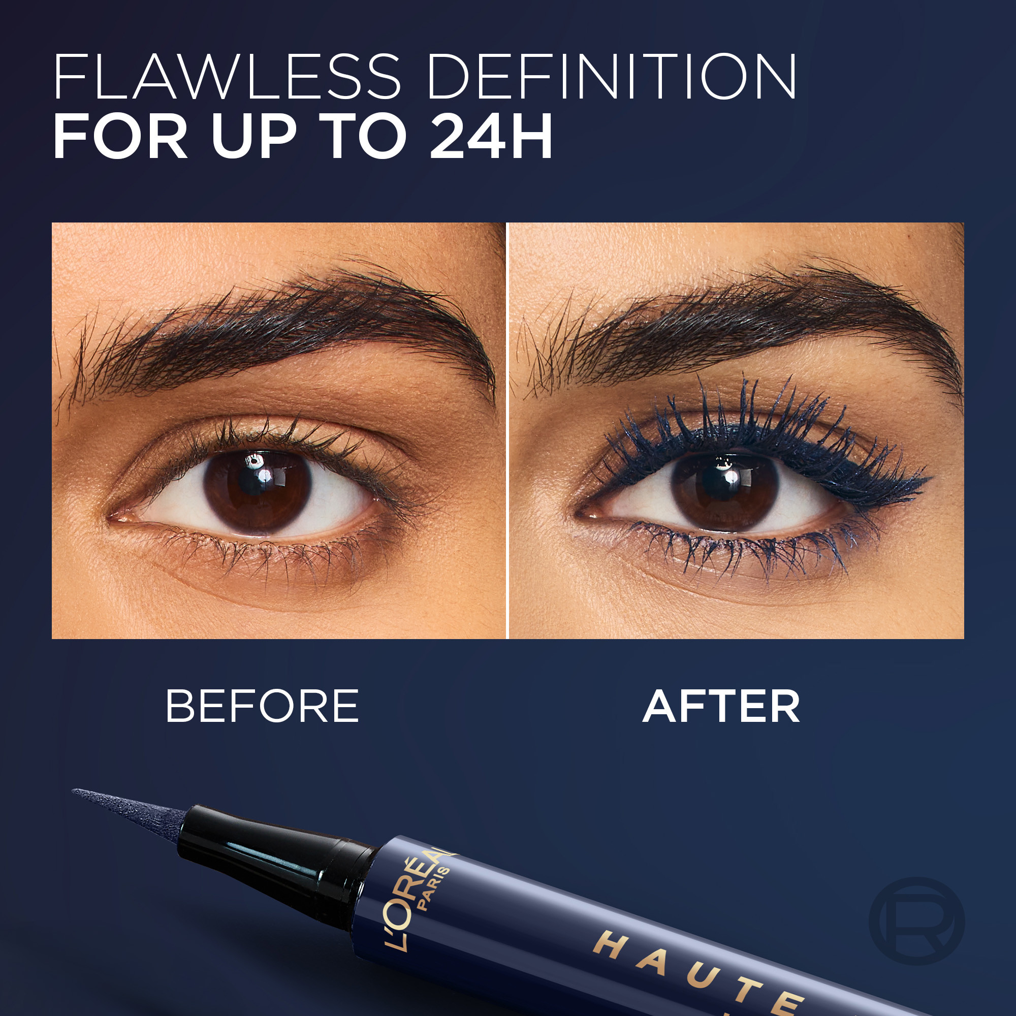 L'Oreal Paris Haute Precision Felt-Tip Eyeliner Bleu Suede 1 each - Image 2