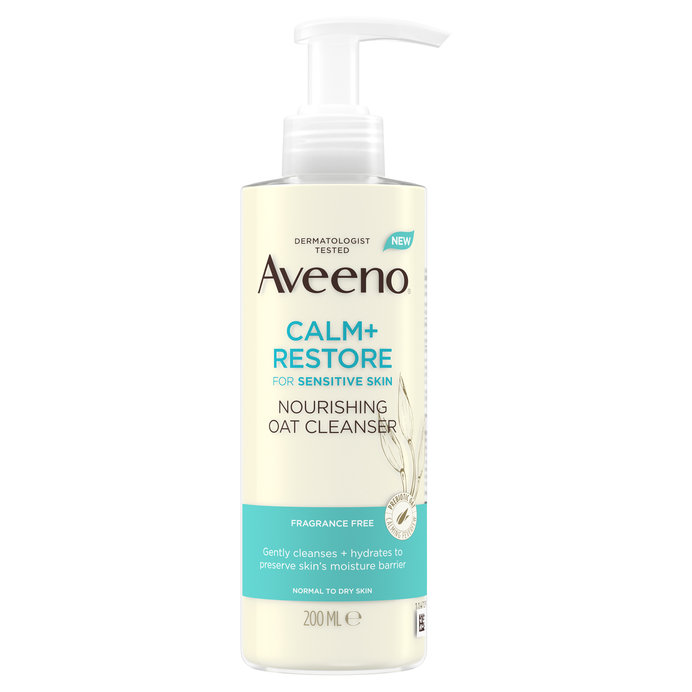 Aveeno Face Calm + Restore Sensitive Skin Nourishing Oat Cleanser 200ml - Image 1