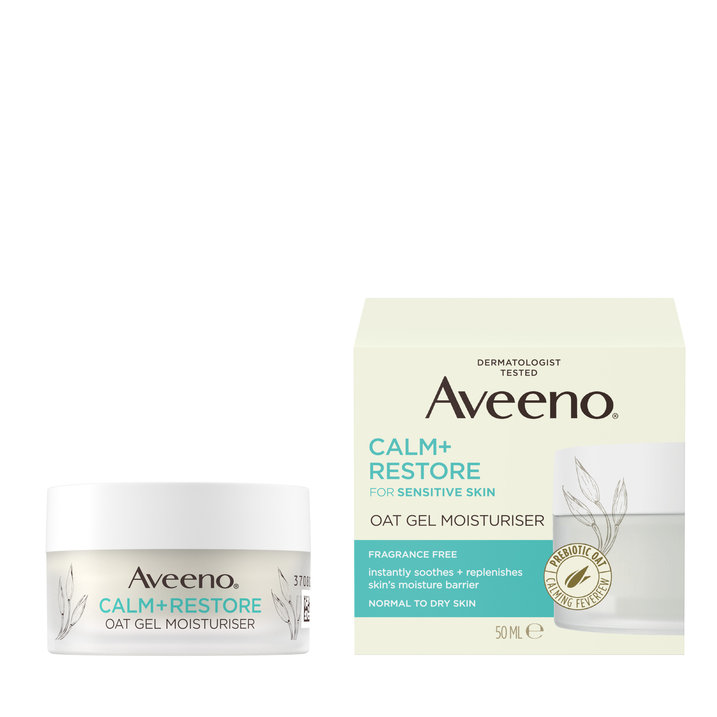 Aveeno Face Calm + Restore Sensitive Skin Oat Gel Moisturiser 50ml - Image 5