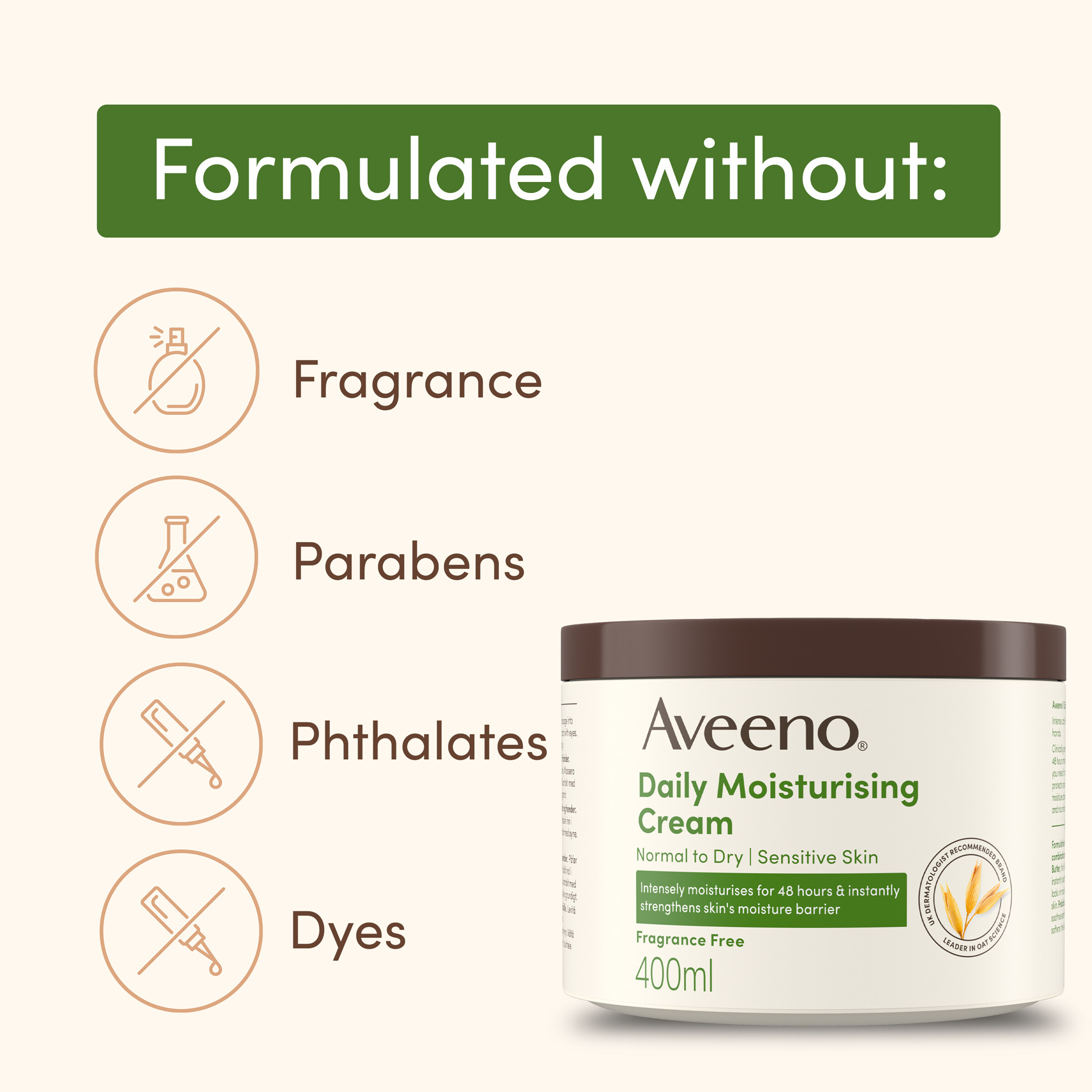 Aveeno Daily Moisturizing Cream 400ml - Image 7