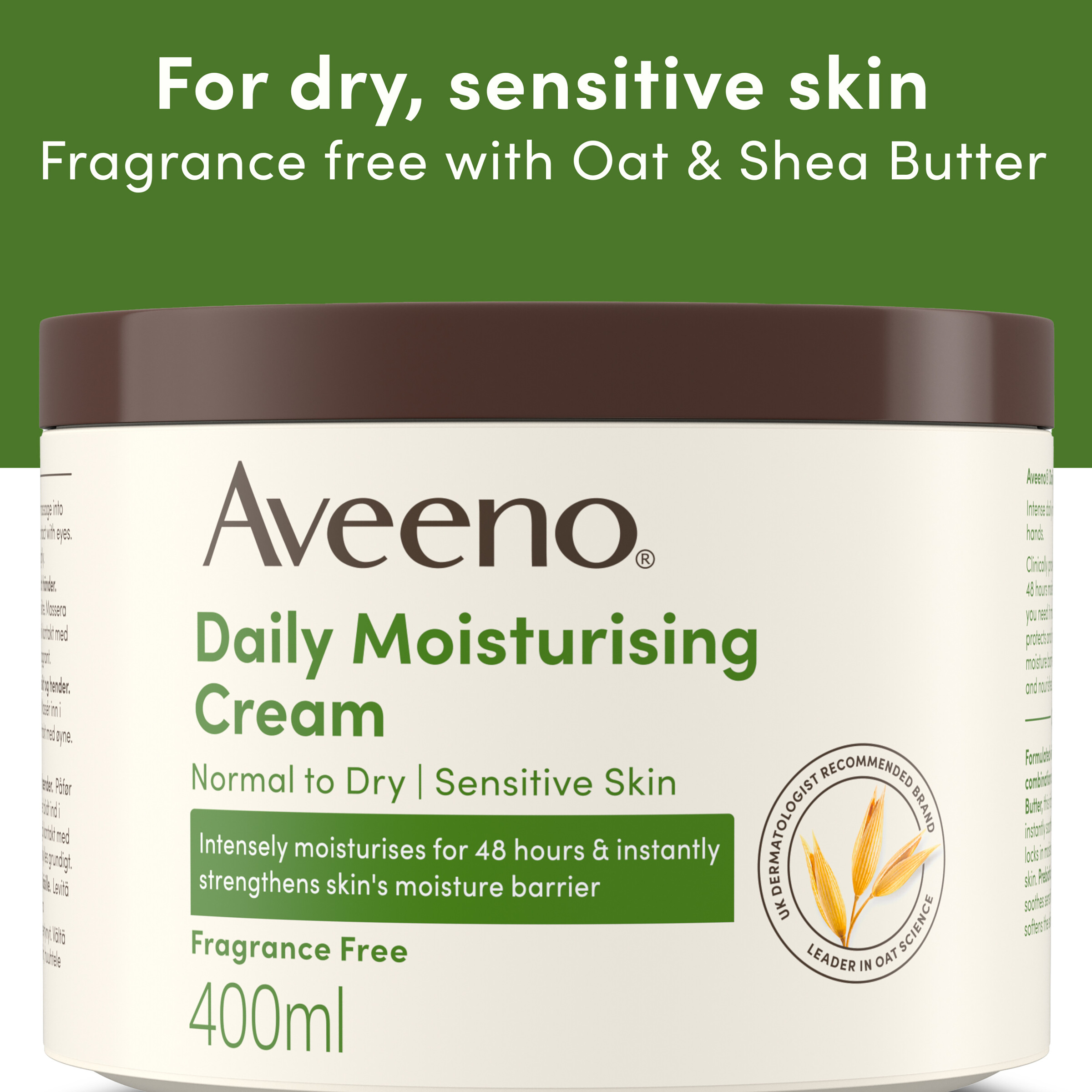 Aveeno Daily Moisturizing Cream 400ml - Image 8