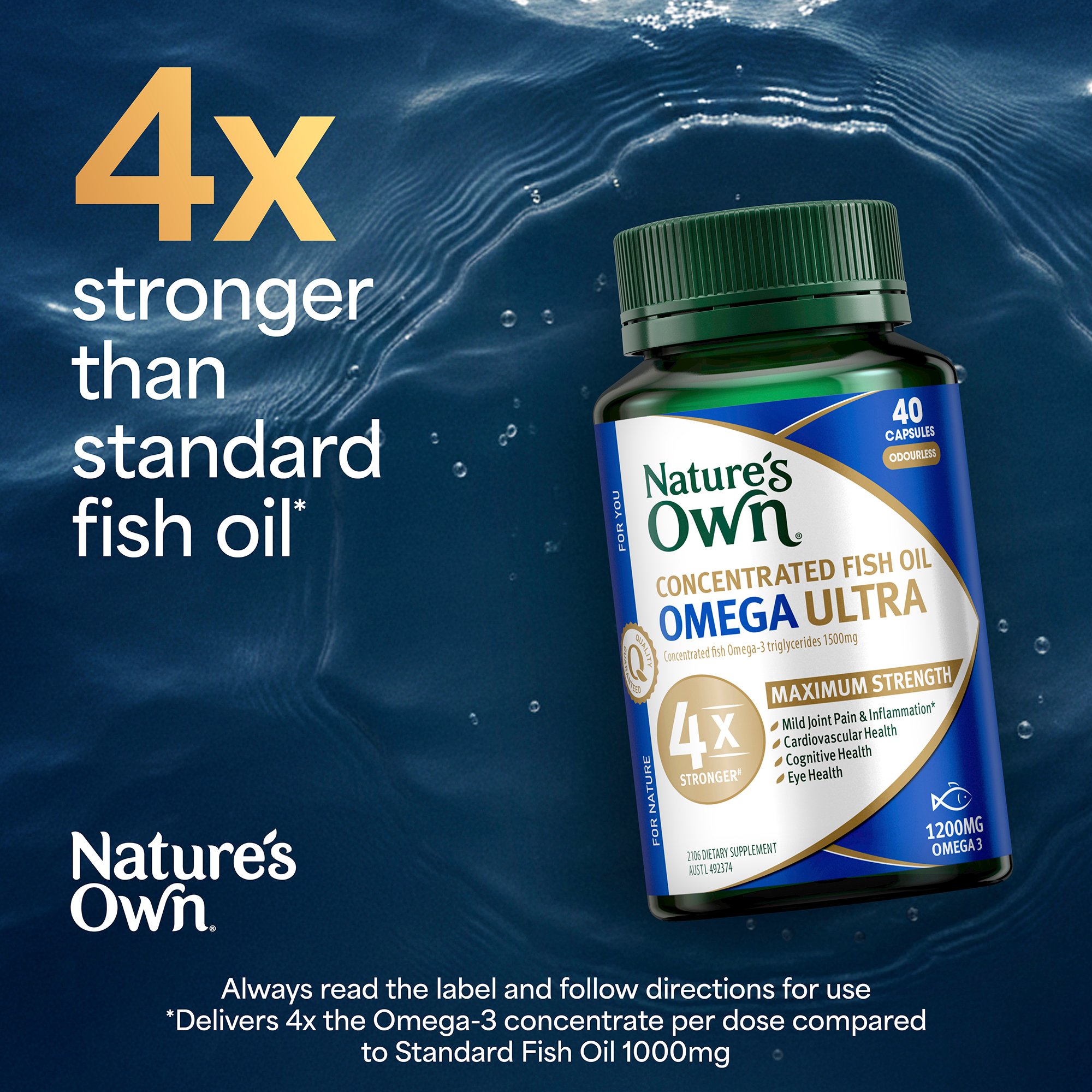 Nature's Own Ultra High/Max Strength Omega 40 soft gel capsules - Image 6