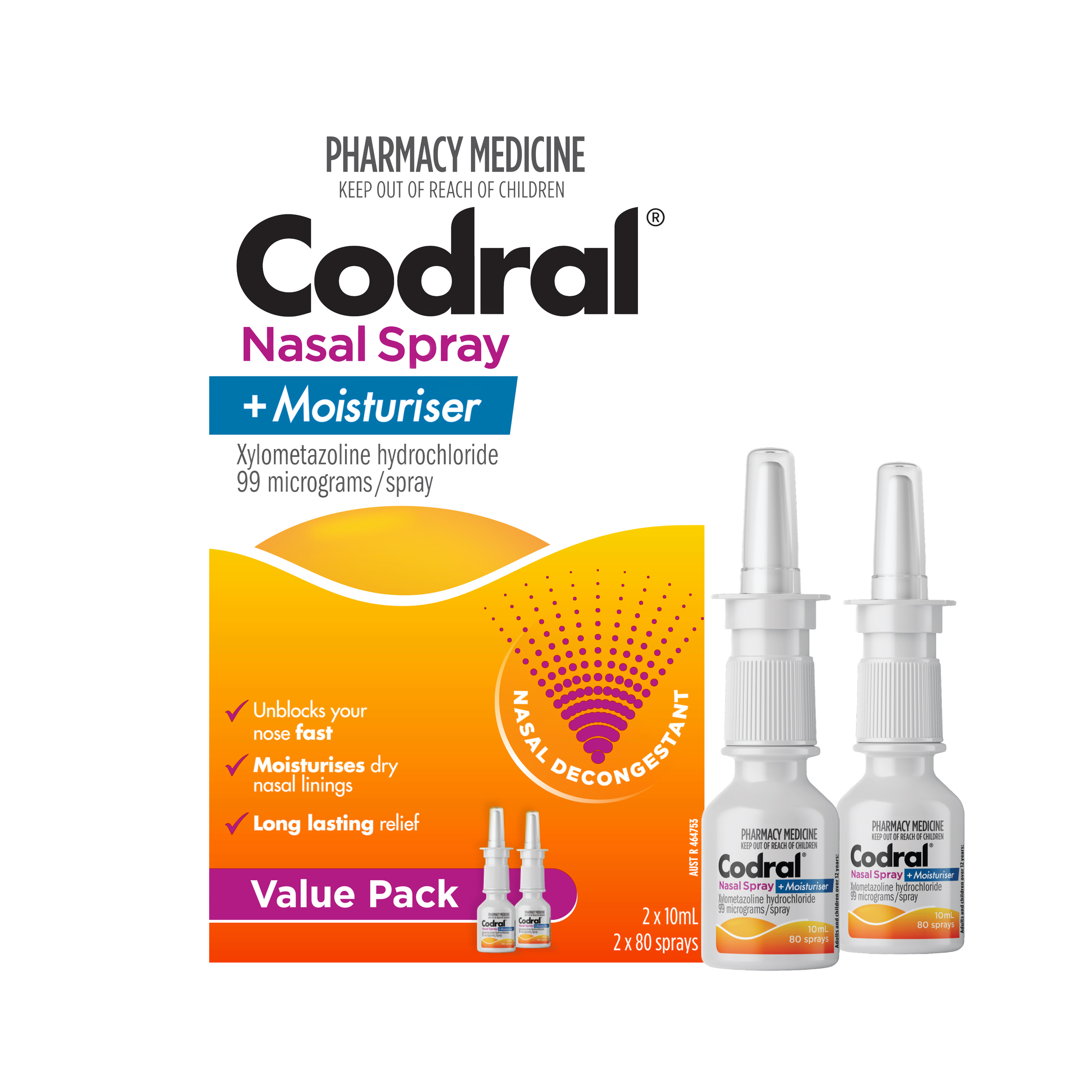 Codral Nasal Spray Xylo Twin Pack 2x10ml - Image 5