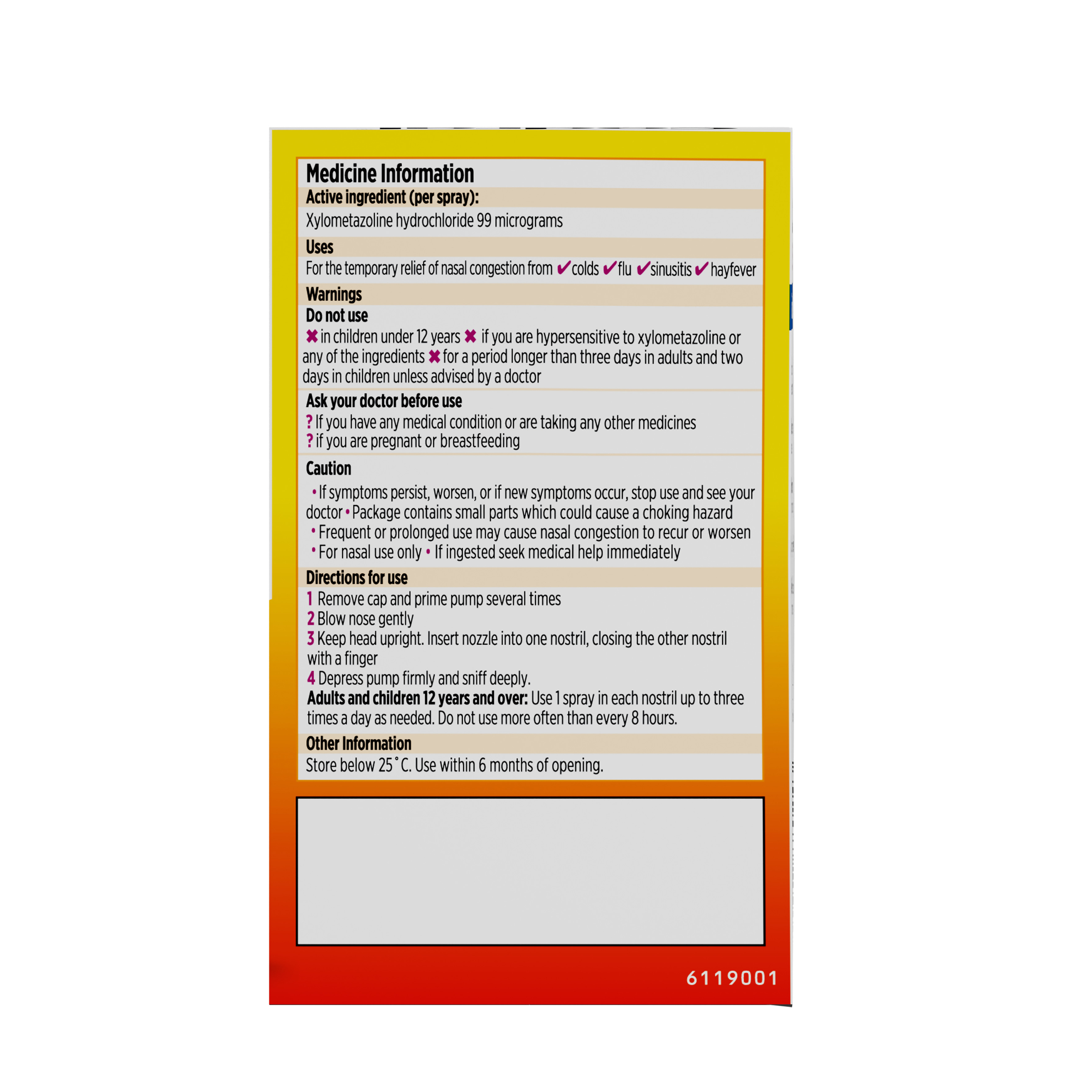 Codral Nasal Spray Xylo Twin Pack 2x10ml - Image 2