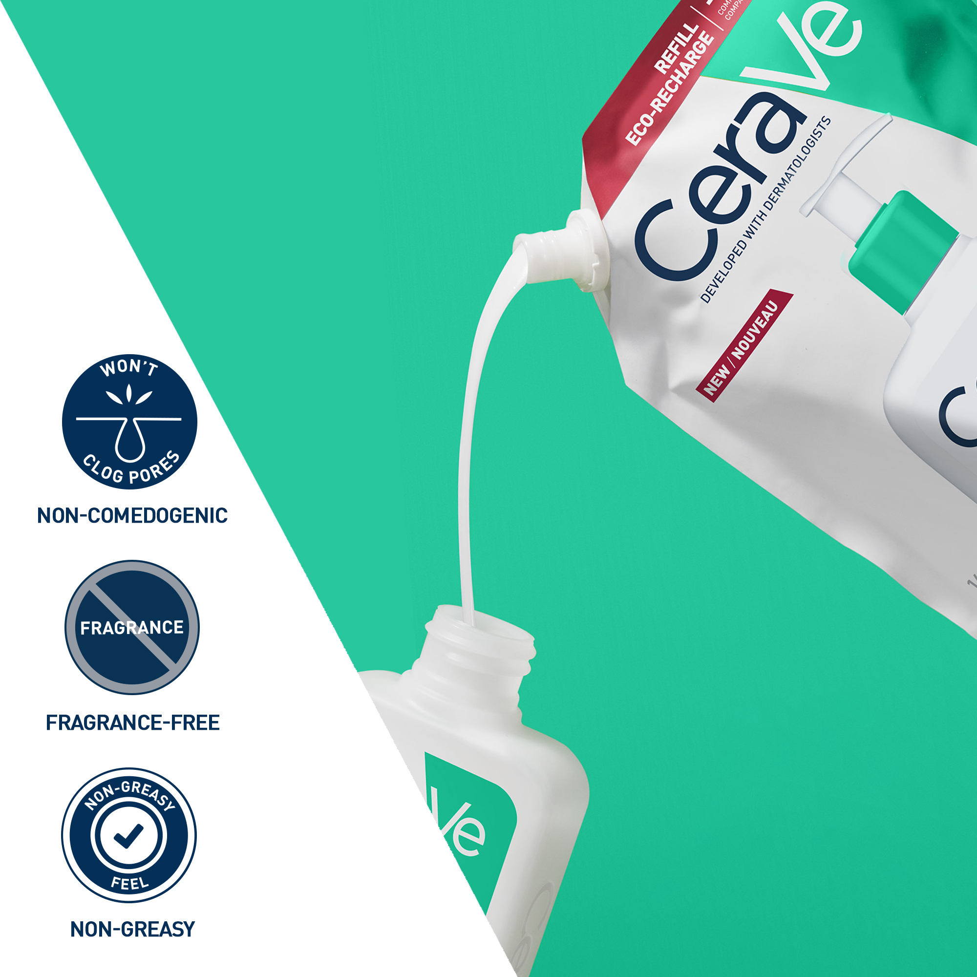Cerave Foaming Cleanser Eco-Recharge Refill 473ml - Image 4